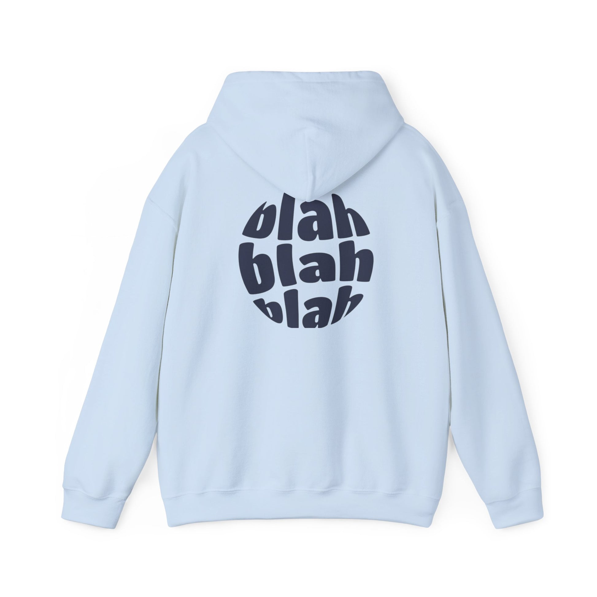 Chic Hoodie with Blah Design - Cozy Unisex Sweatshirt Perfect for Casual Outings, Gifts, Relaxation, Layering, Everyday Wear