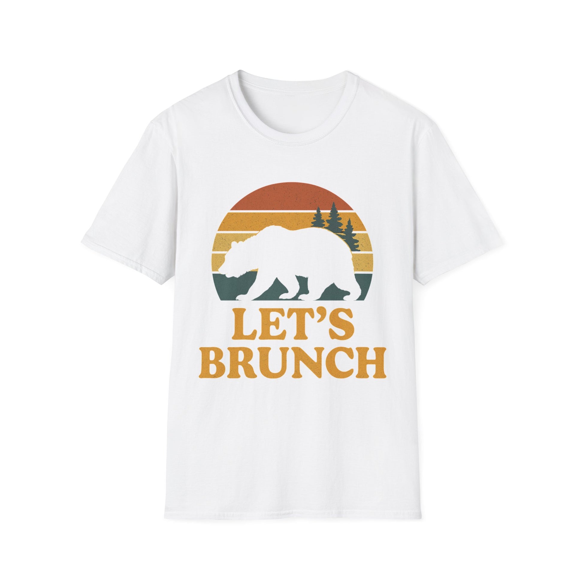 Brunch Bear Unisex Softstyle T-Shirt | Fun Weekend Vibes, Perfect Gift, Cozy Casual Wear, Nature Lover Tee, Summer Apparel