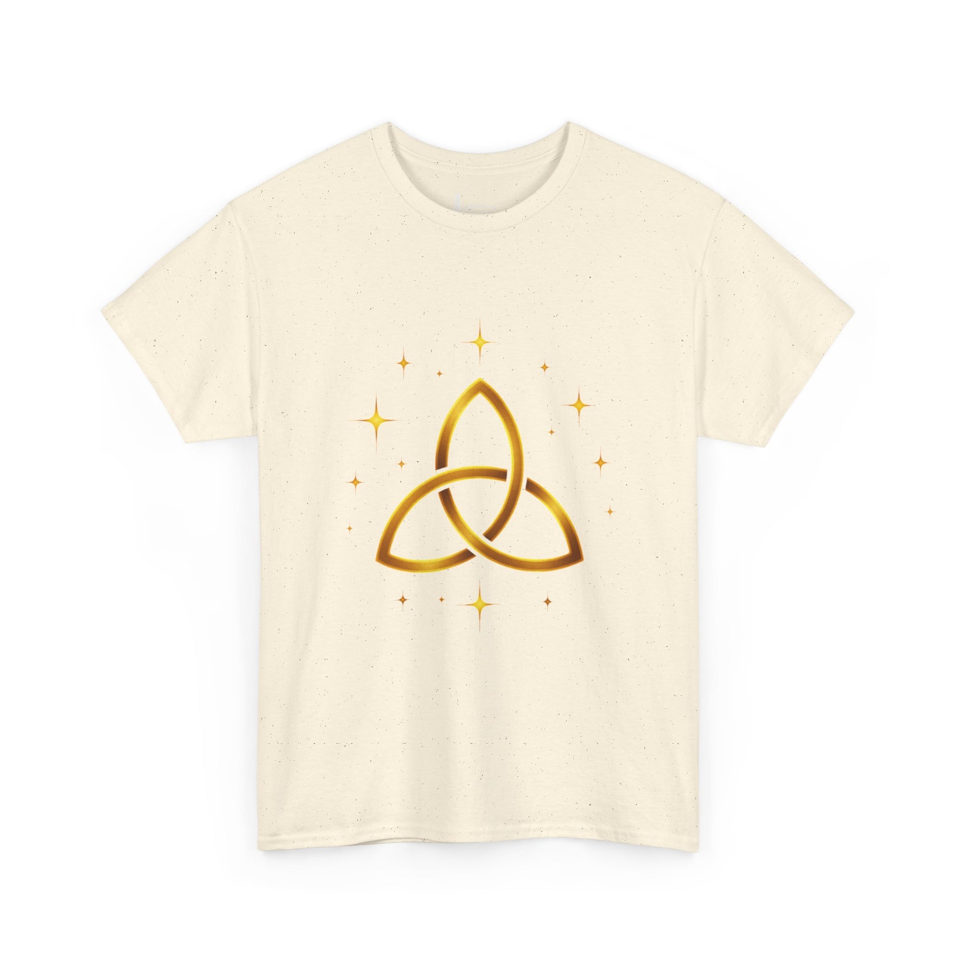 Trinity Symbol Unisex Heavy Cotton Tee | Spiritual Gift, Casual Wear, Festival Apparel, Eco-Friendly Clothing, Everyday Comfort