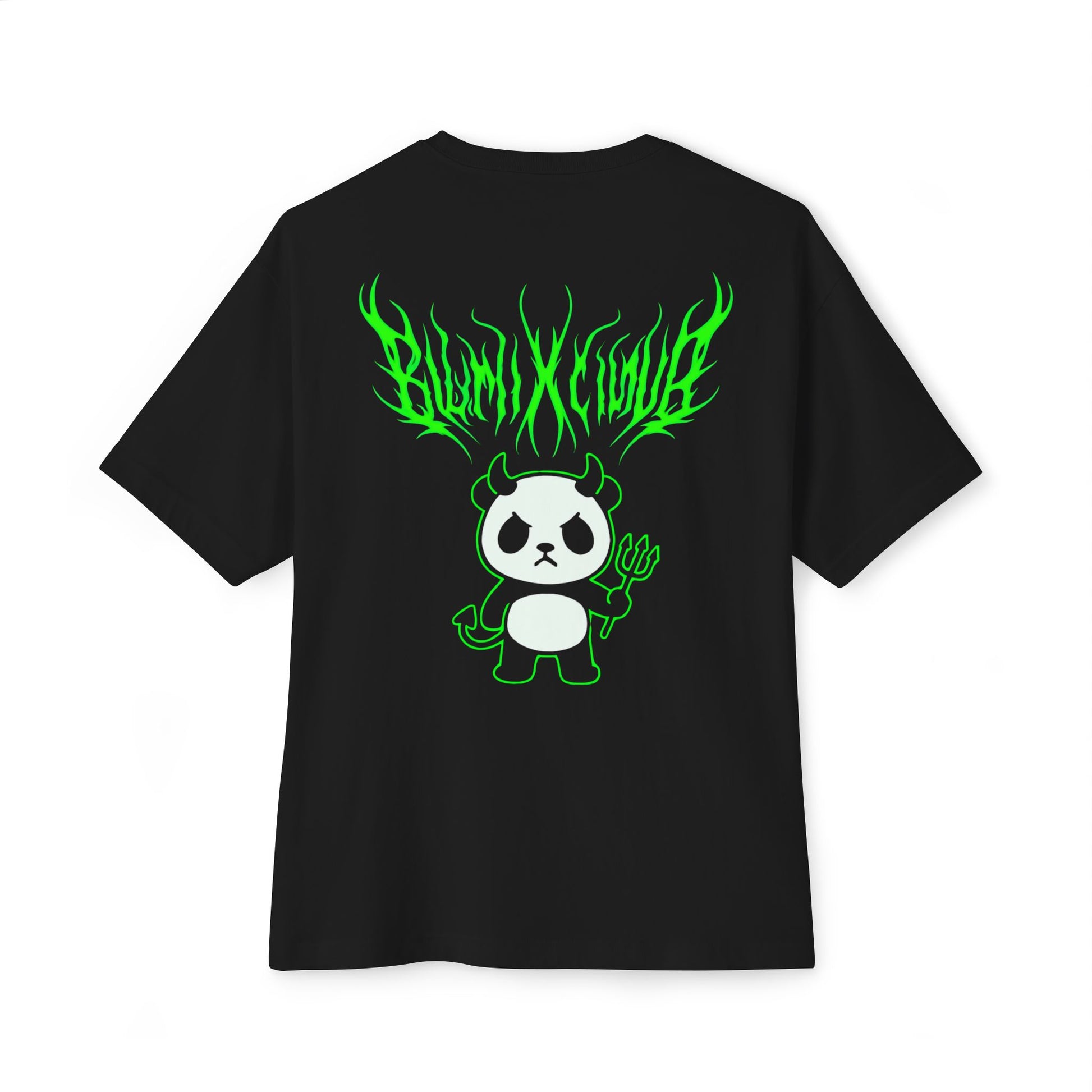 Unisex Graphic Oversized Tee: Punk Panda Design, Comfortwear, Street Fashion, Casual Style, Gift for Friends