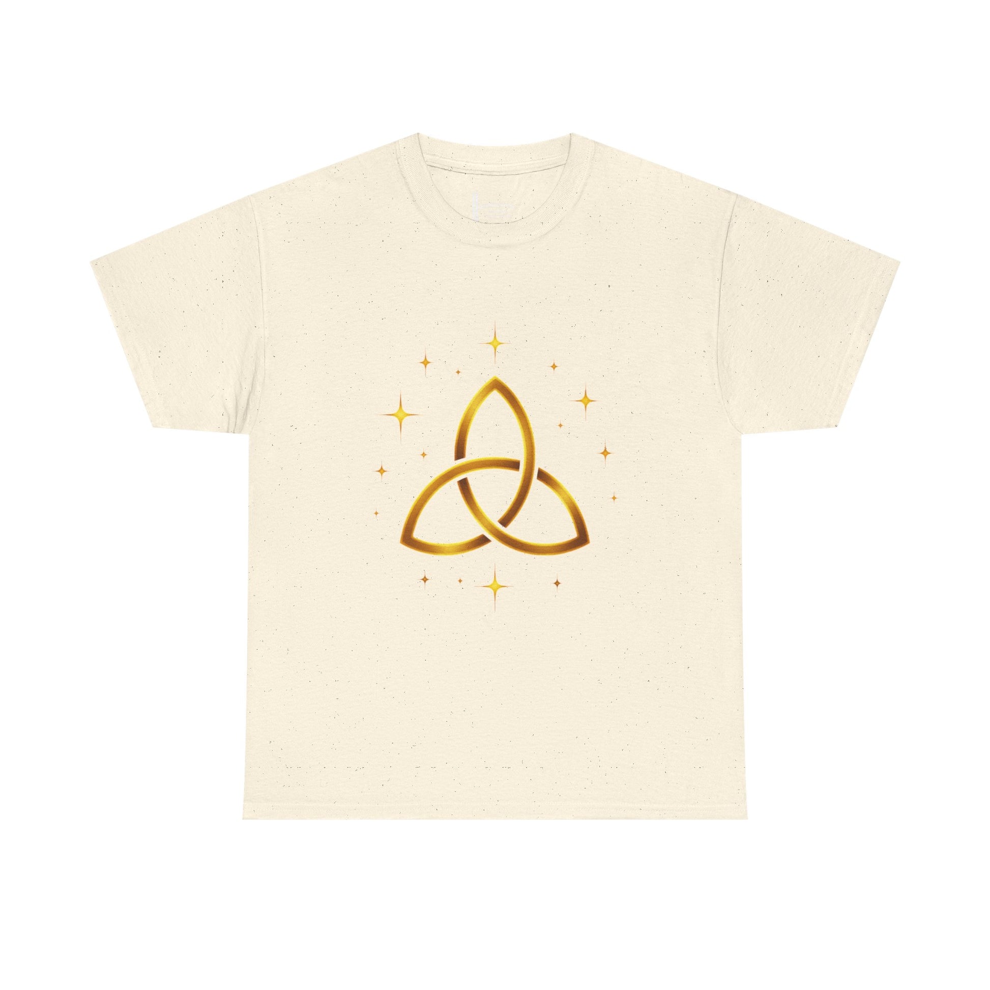 Trinity Symbol Unisex Heavy Cotton Tee | Spiritual Gift, Casual Wear, Festival Apparel, Eco-Friendly Clothing, Everyday Comfort