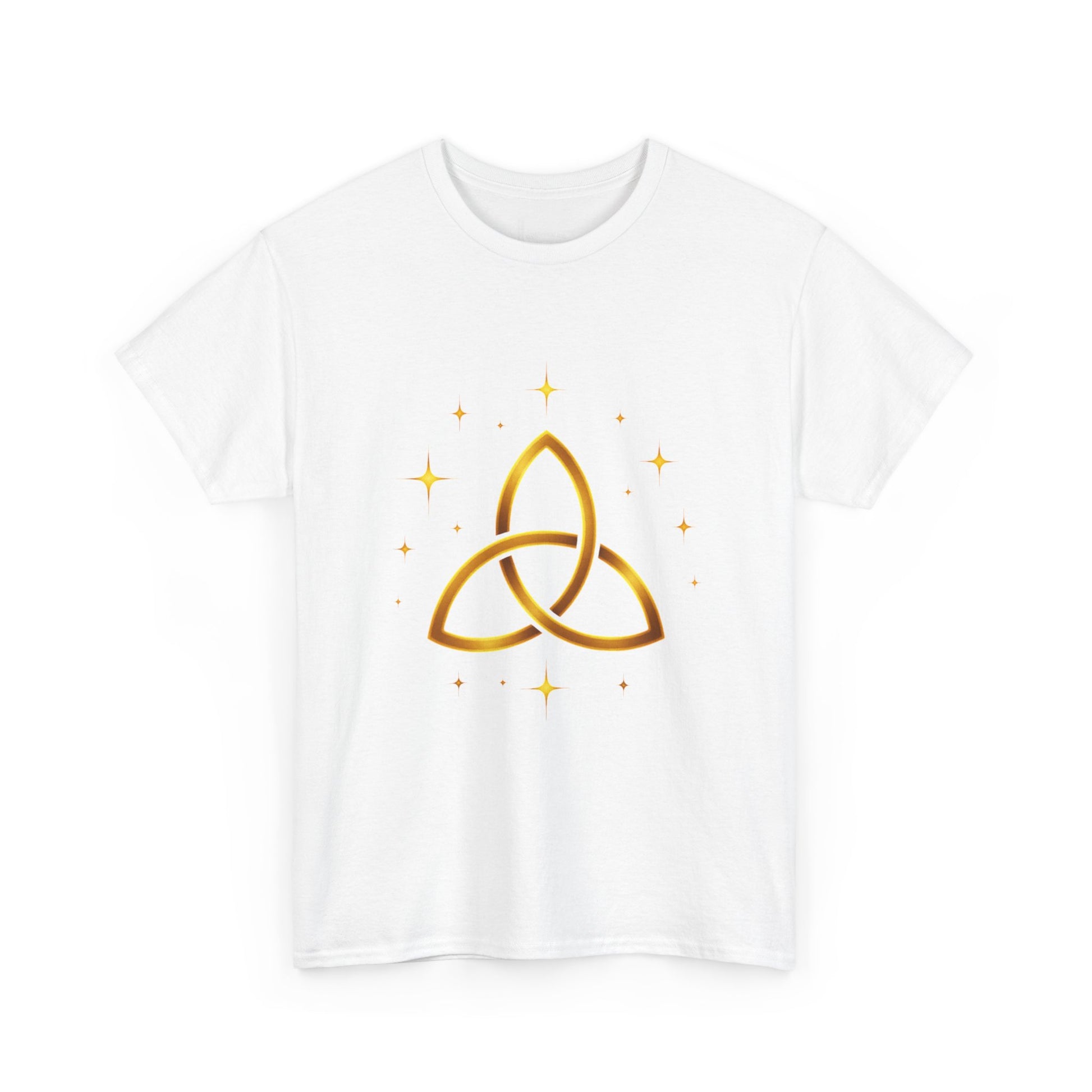 Trinity Symbol Unisex Heavy Cotton Tee | Spiritual Gift, Casual Wear, Festival Apparel, Eco-Friendly Clothing, Everyday Comfort