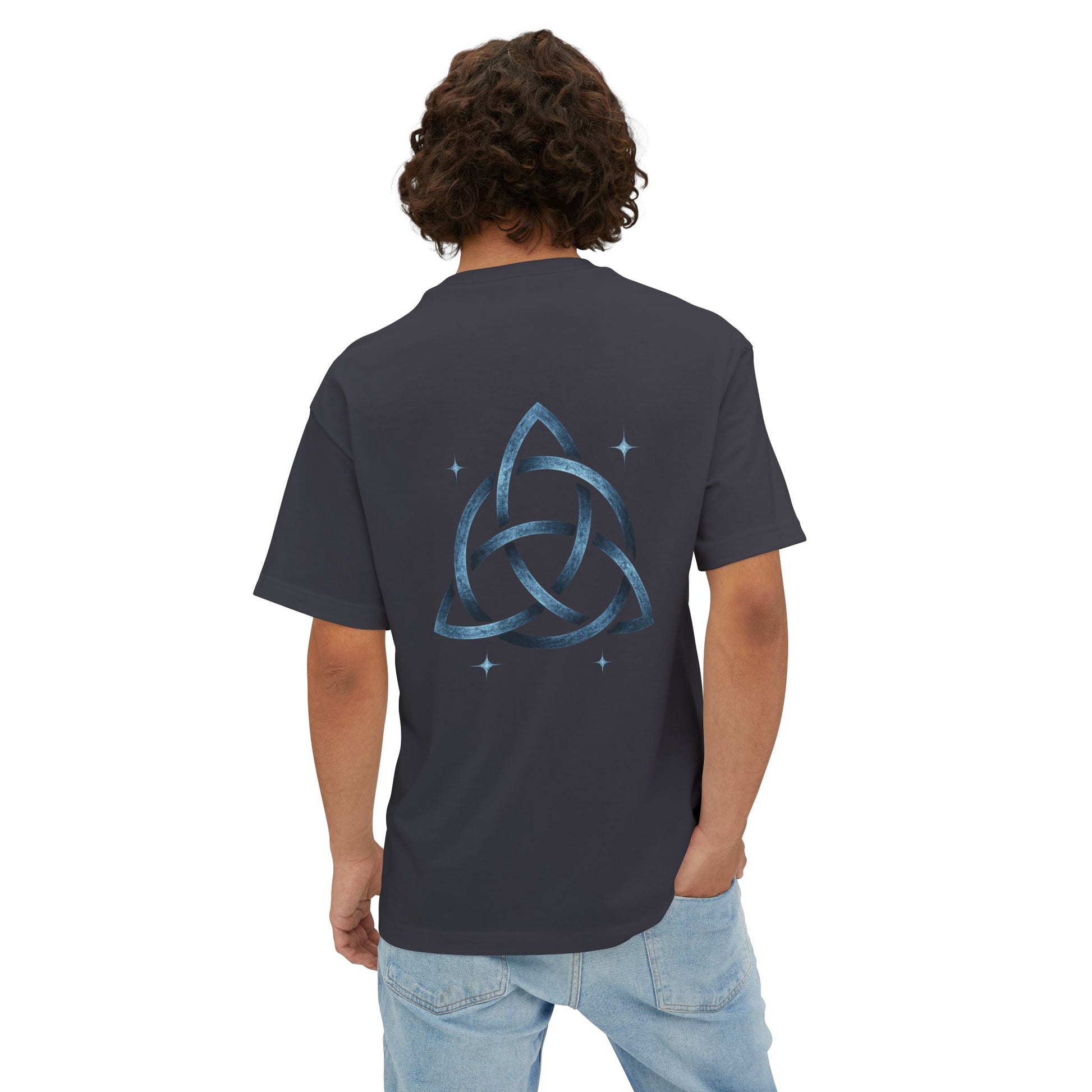Boho Oversized Tee with Celtic Knot Design | Unisex Tee, Casual Style, Gift for Him/Her, Comfortable Wear, Summer Outfit, Festival Tee