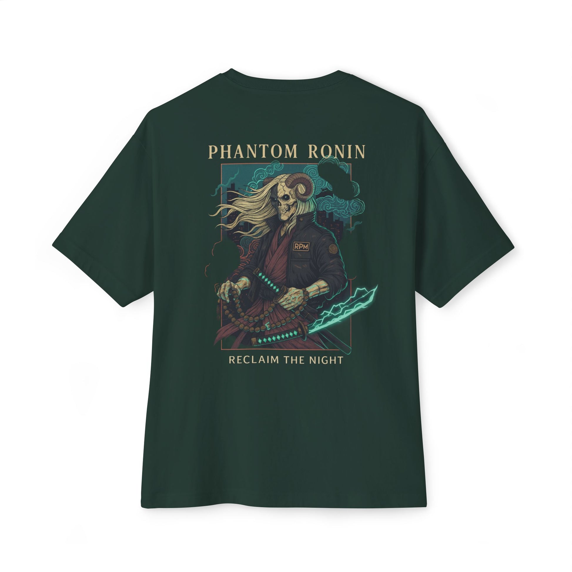 Phantom Ronin Boxy Tee - Oversized Unisex Shirt for Bold Style