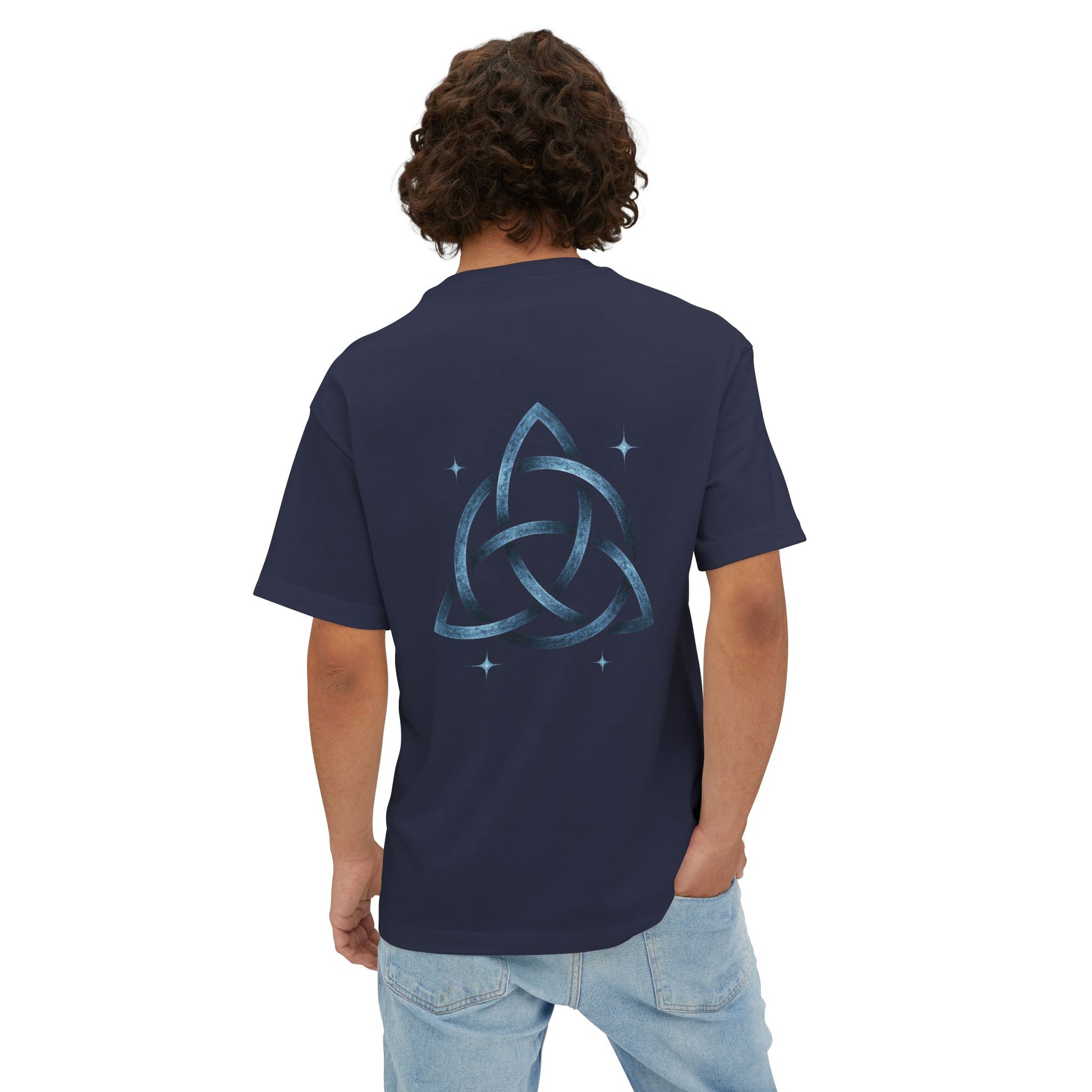 Boho Oversized Tee with Celtic Knot Design | Unisex Tee, Casual Style, Gift for Him/Her, Comfortable Wear, Summer Outfit, Festival Tee