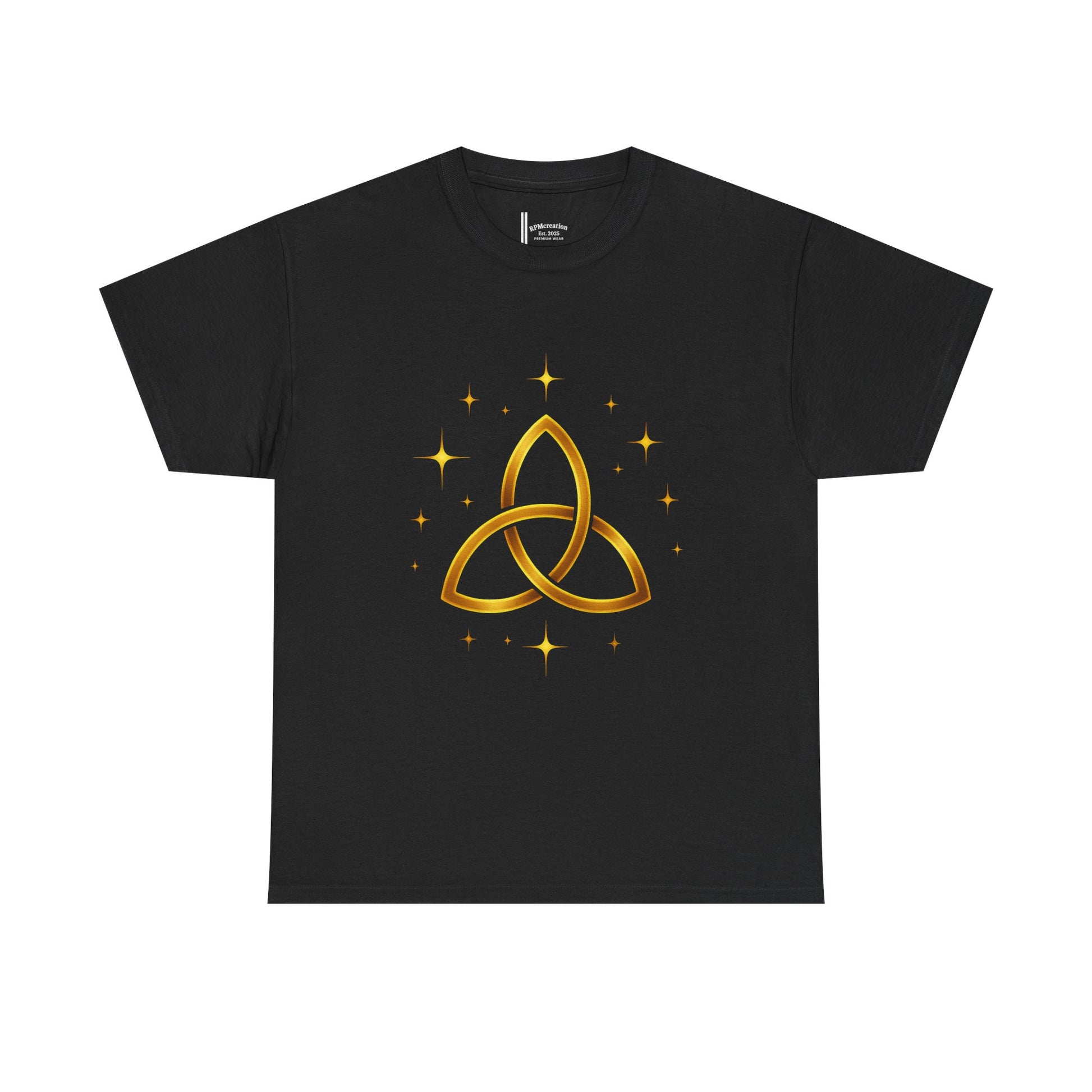 Trinity Symbol Unisex Heavy Cotton Tee | Spiritual Gift, Casual Wear, Festival Apparel, Eco-Friendly Clothing, Everyday Comfort