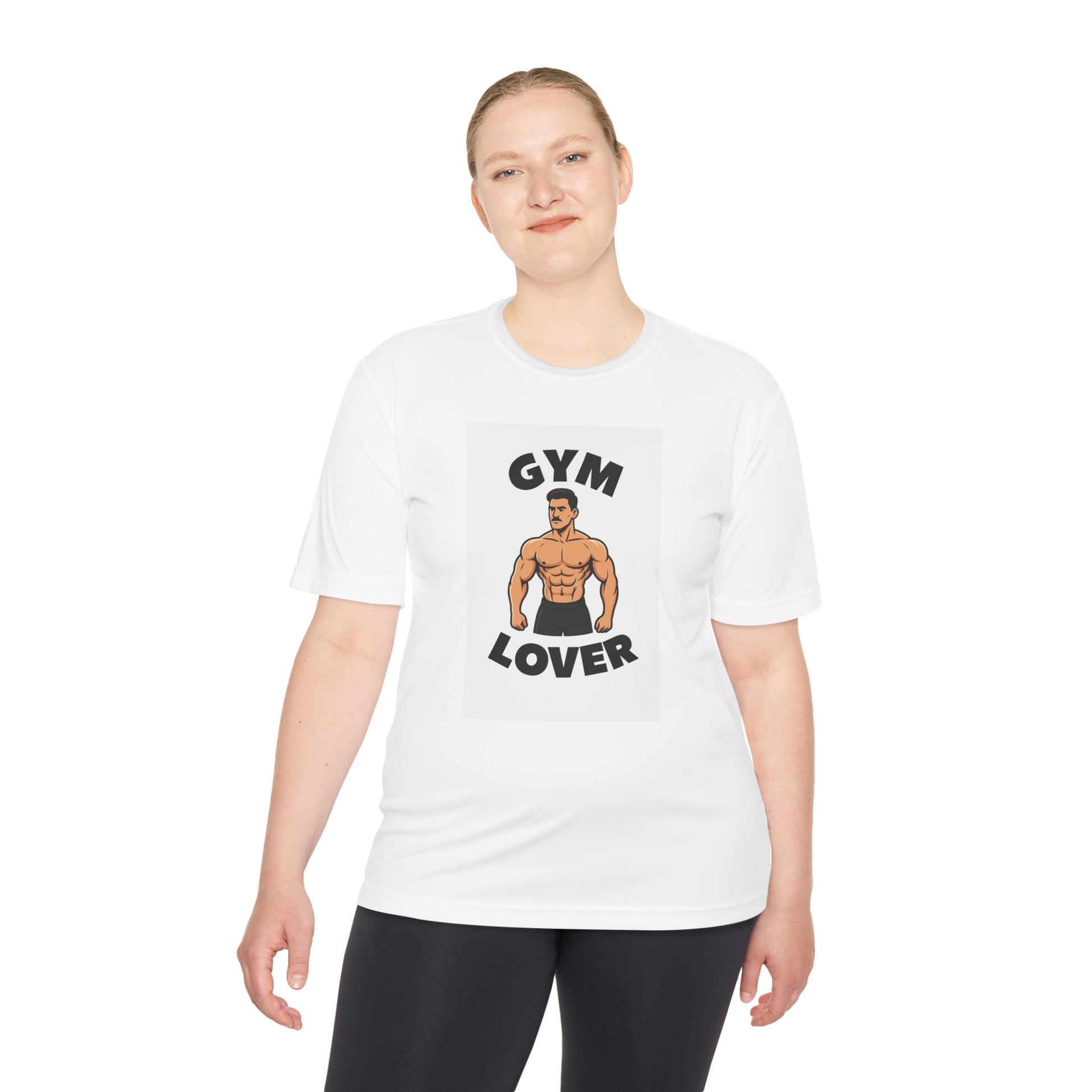 Gym Lover male Moisture Wicking Tee, Workout Shirt, Athleisure Top, Fitness Apparel, Ideal for Gym Enthusiasts, Gift for Him/Her