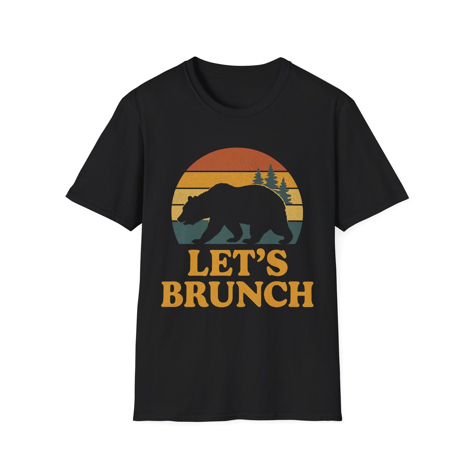 Brunch Bear Unisex Softstyle T-Shirt | Fun Weekend Vibes, Perfect Gift, Cozy Casual Wear, Nature Lover Tee, Summer Apparel