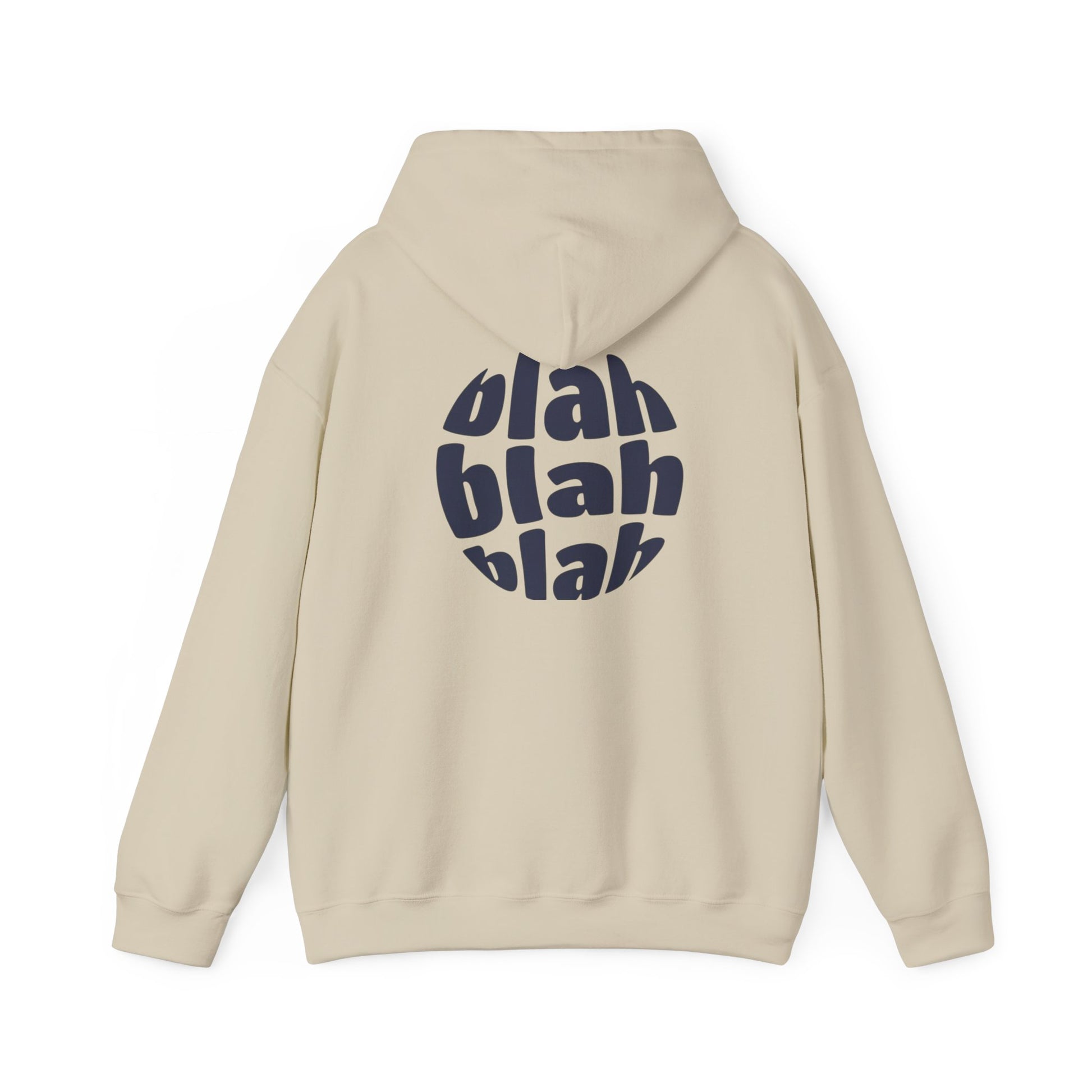 Chic Hoodie with Blah Design - Cozy Unisex Sweatshirt Perfect for Casual Outings, Gifts, Relaxation, Layering, Everyday Wear