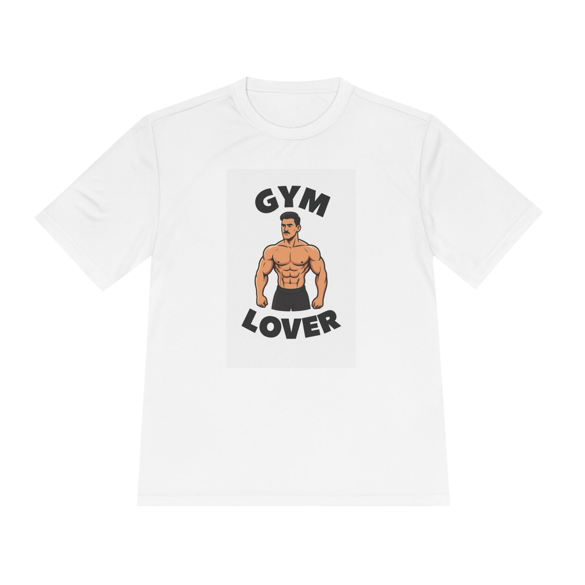 Gym Lover male Moisture Wicking Tee, Workout Shirt, Athleisure Top, Fitness Apparel, Ideal for Gym Enthusiasts, Gift for Him/Her