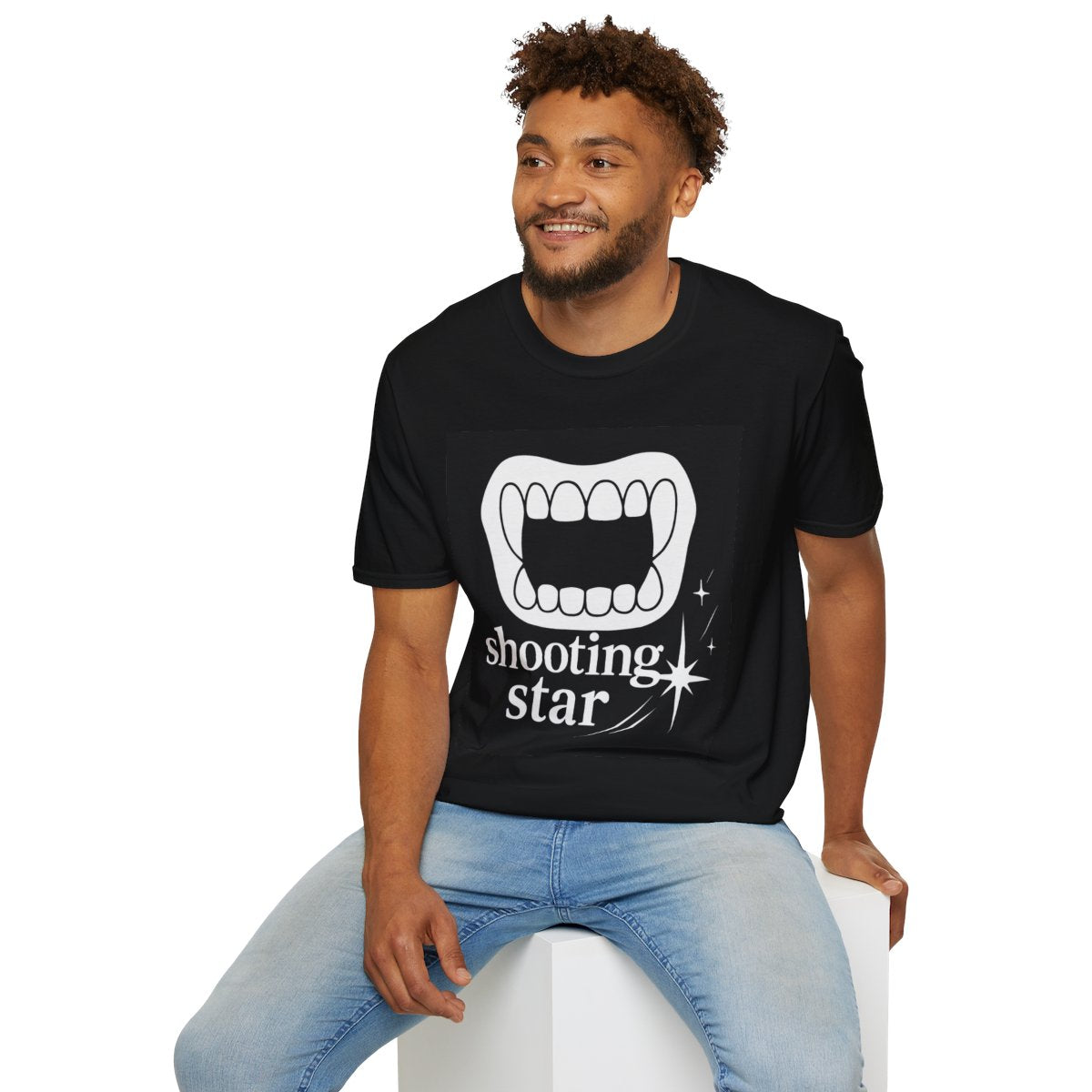 Shooting Star Graphic Tee - Unisex Softstyle T-Shirt, Casual Wear, Gift for Astronomers, Birthday Gift, Star Lovers Tee