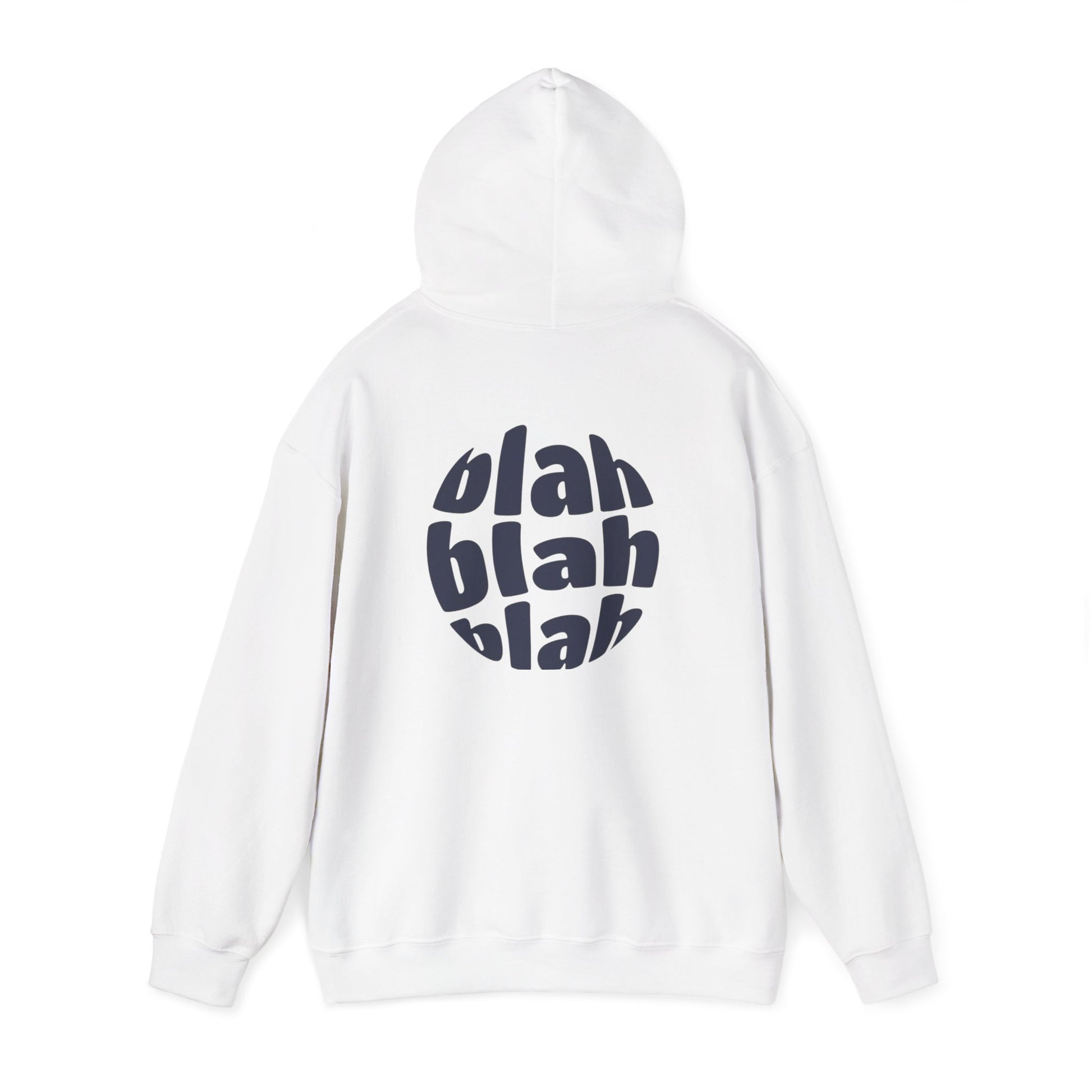 Chic Hoodie with Blah Design - Cozy Unisex Sweatshirt Perfect for Casual Outings, Gifts, Relaxation, Layering, Everyday Wear