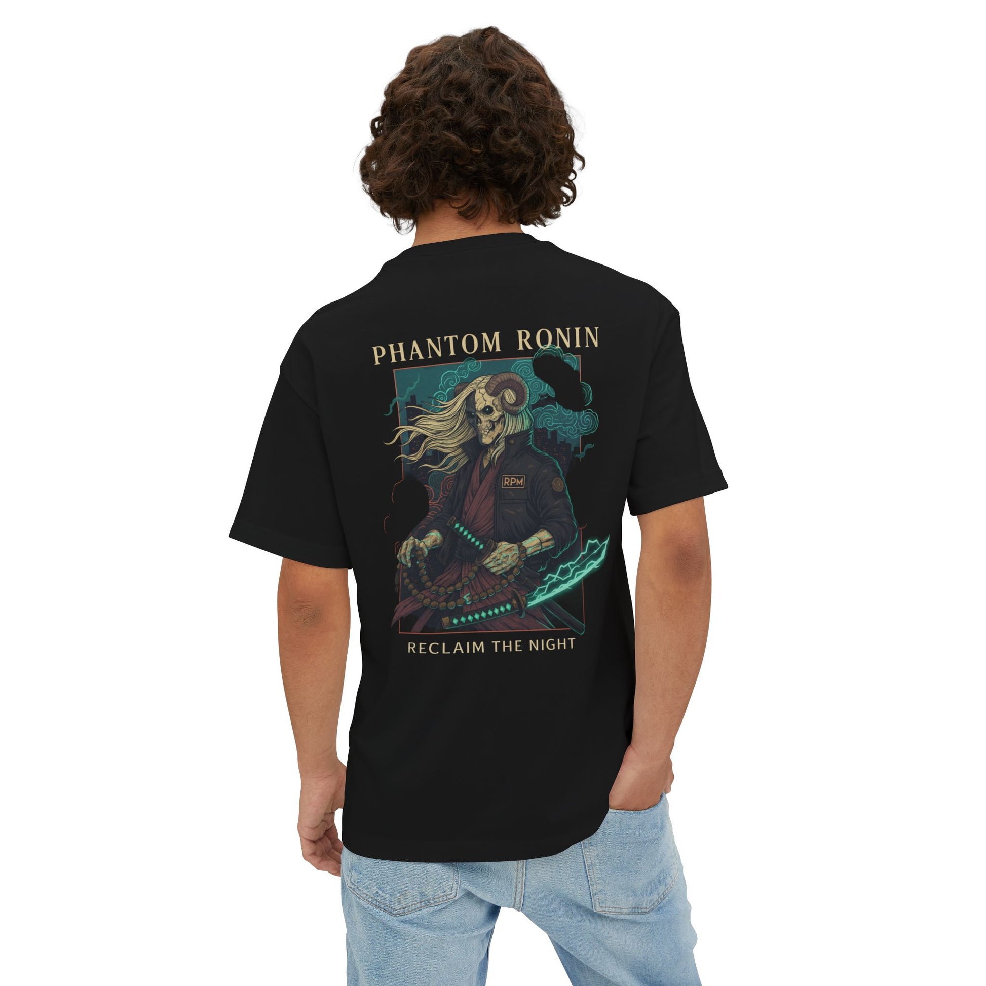 Phantom Ronin Boxy Tee - Oversized Unisex Shirt for Bold Style