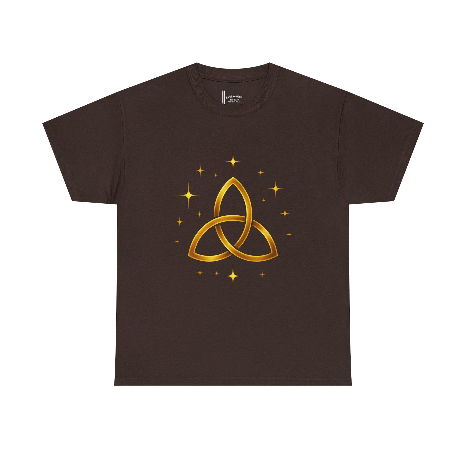 Trinity Symbol Unisex Heavy Cotton Tee | Spiritual Gift, Casual Wear, Festival Apparel, Eco-Friendly Clothing, Everyday Comfort