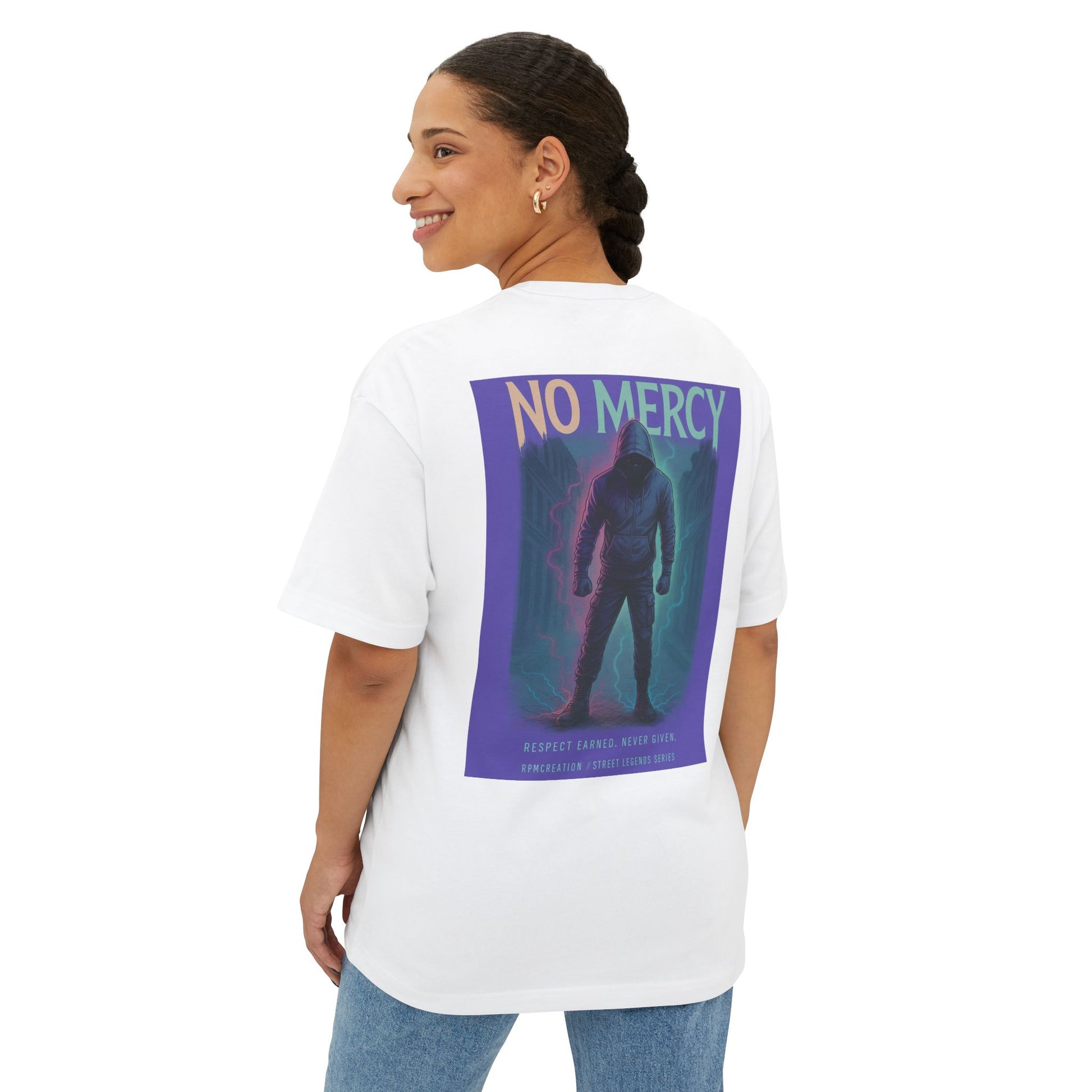 No Mercy Graphic Oversized Tee for Casual Streetwear
