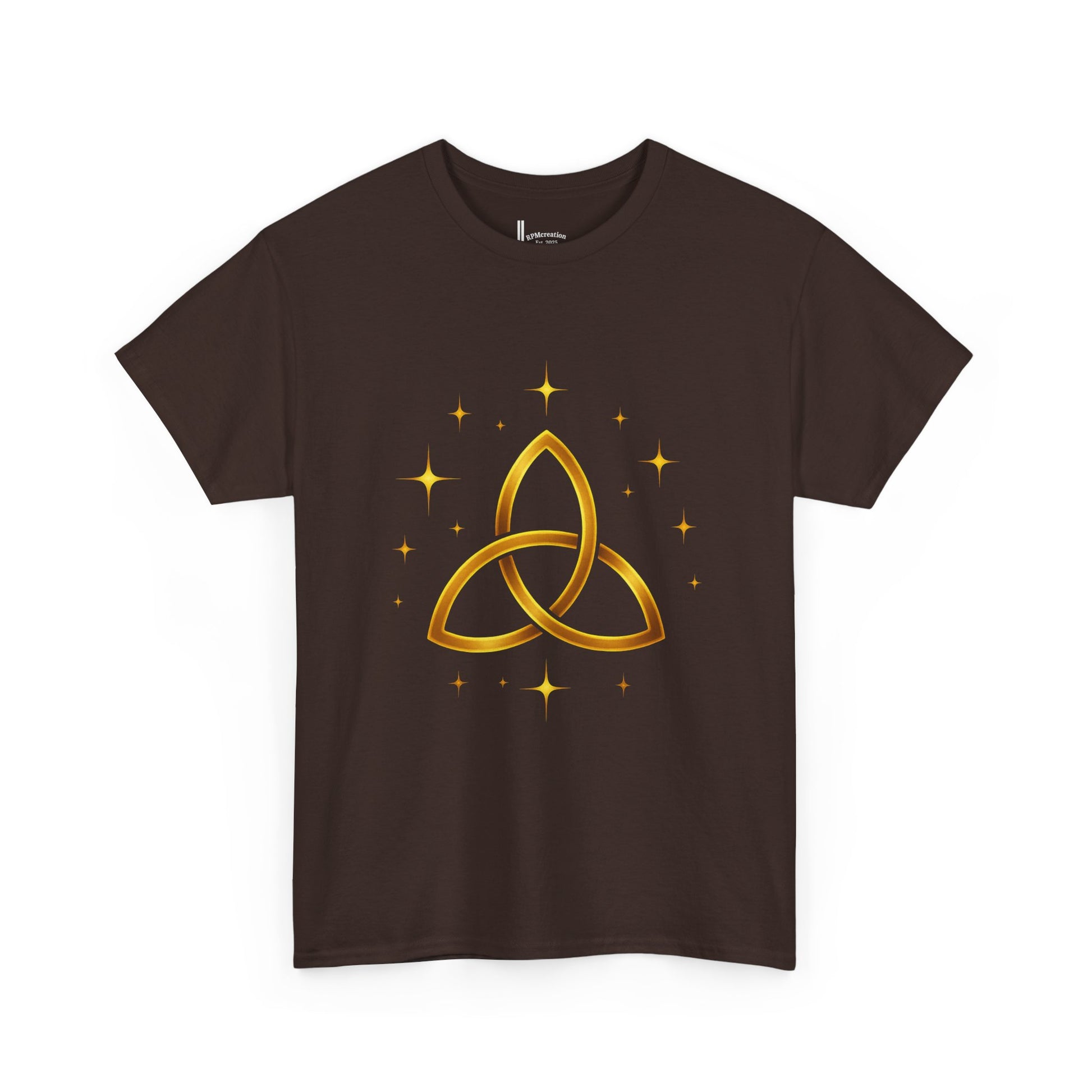 Trinity Symbol Unisex Heavy Cotton Tee | Spiritual Gift, Casual Wear, Festival Apparel, Eco-Friendly Clothing, Everyday Comfort