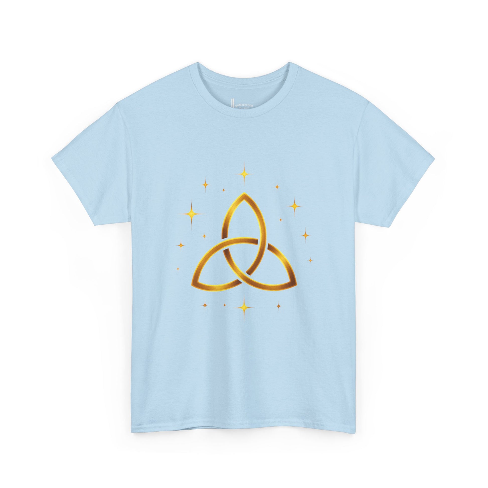 Trinity Symbol Unisex Heavy Cotton Tee | Spiritual Gift, Casual Wear, Festival Apparel, Eco-Friendly Clothing, Everyday Comfort