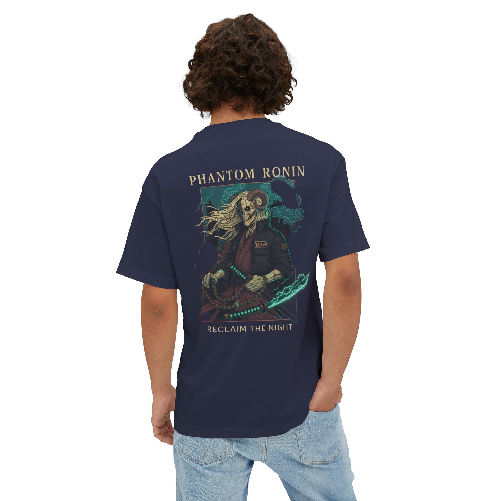 Phantom Ronin Boxy Tee - Oversized Unisex Shirt for Bold Style