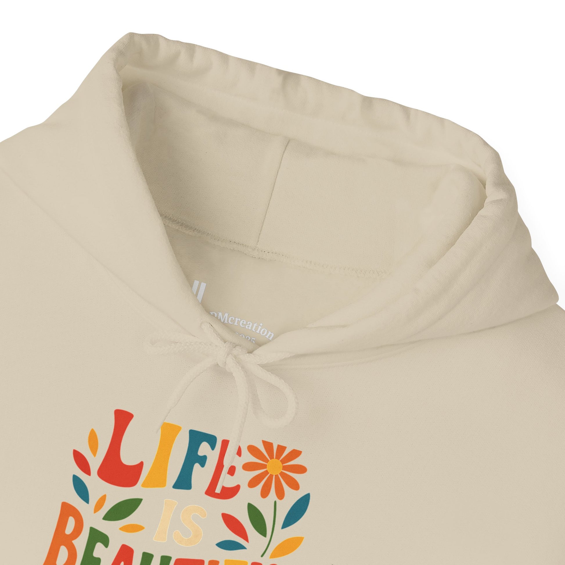 Life is Beautiful Hoodie, Cozy Sweatshirt, Inspirational Gift, Spring Style, Everyday Comfort, Unisex Fashion