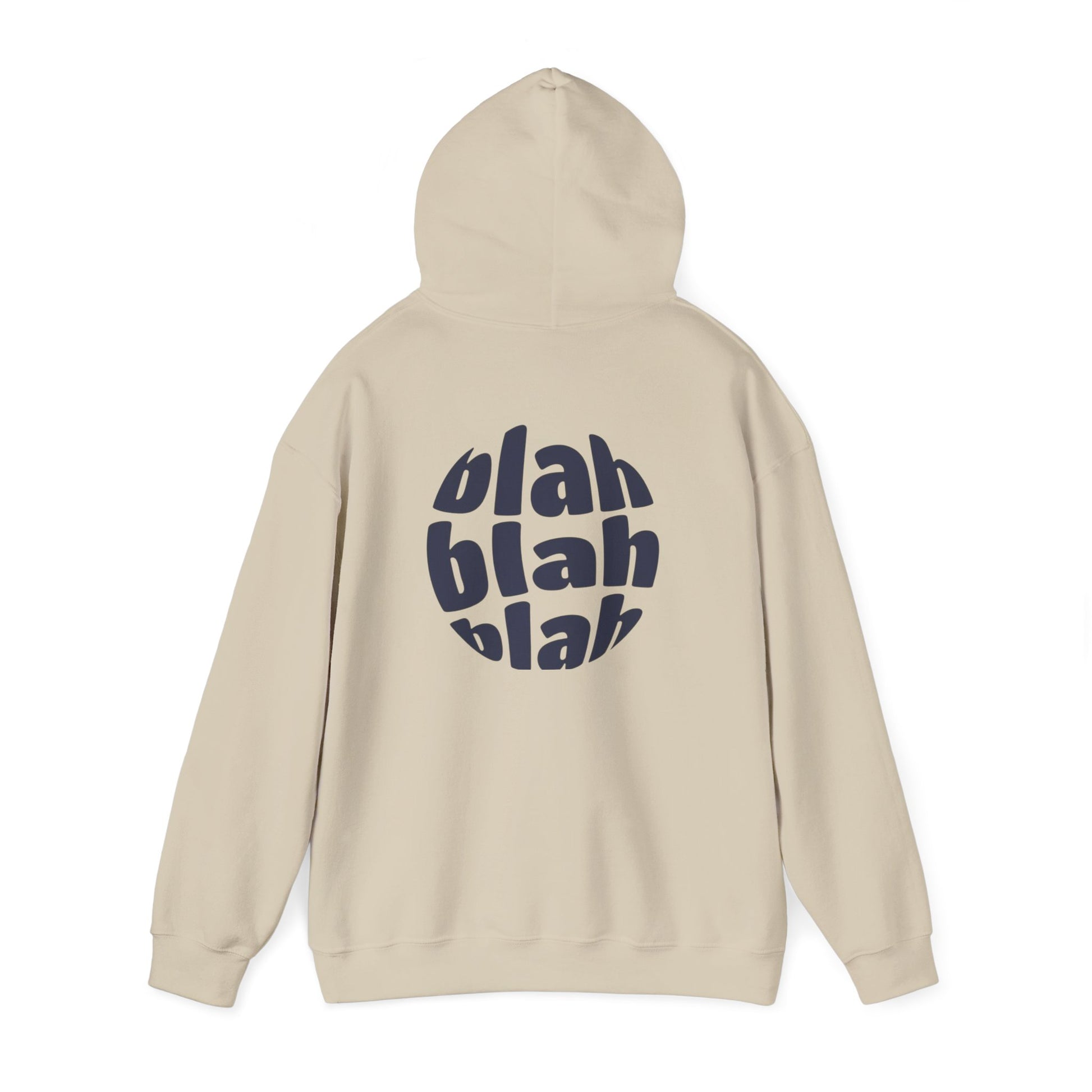 Chic Hoodie with Blah Design - Cozy Unisex Sweatshirt Perfect for Casual Outings, Gifts, Relaxation, Layering, Everyday Wear