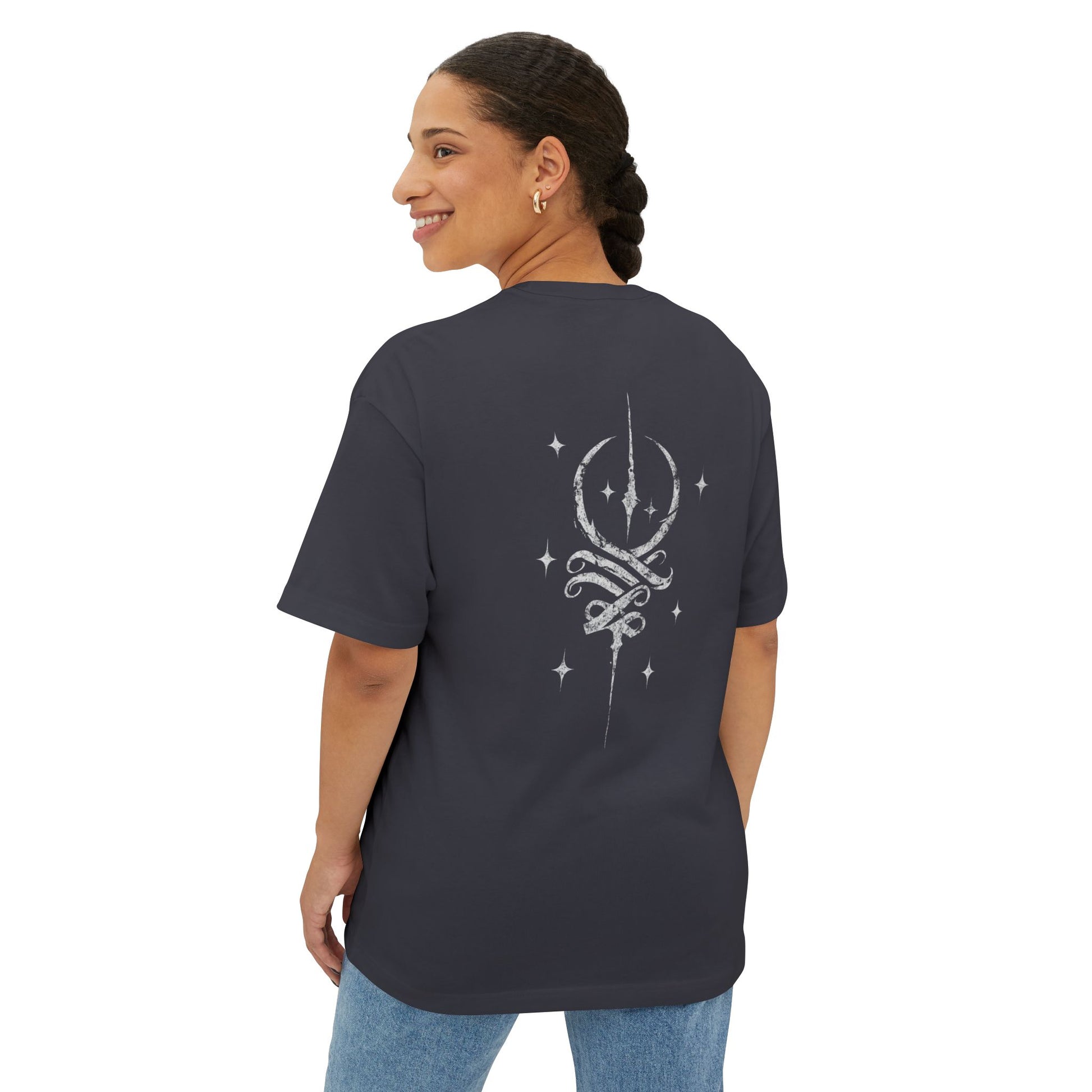 Cosmic Fluid Oversized Tee, Unisex T-Shirt, Streetwear, Trendy Fashion, Everyday Wear, Astrology Gift