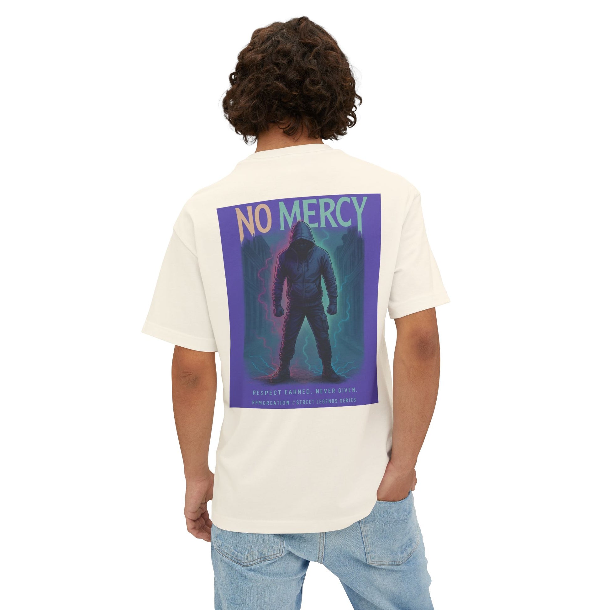 No Mercy Graphic Oversized Tee for Casual Streetwear