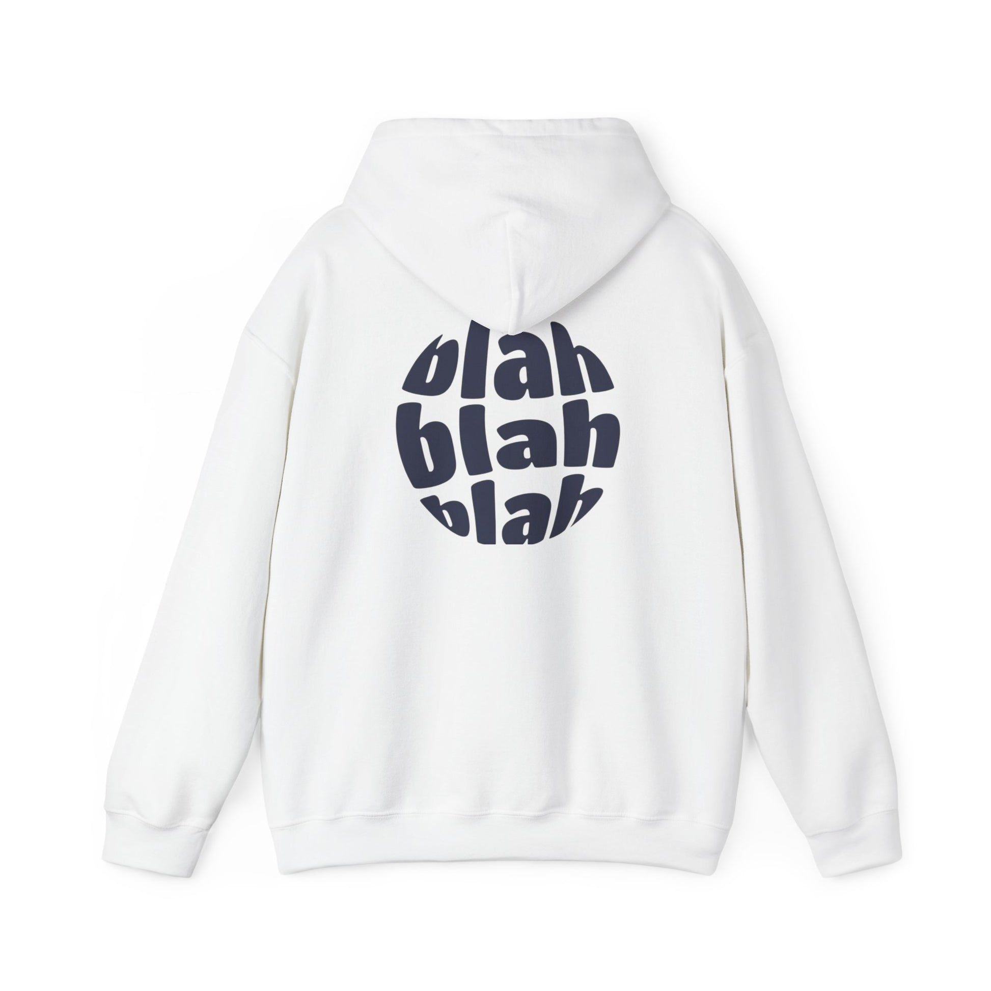 Chic Hoodie with Blah Design - Cozy Unisex Sweatshirt Perfect for Casual Outings, Gifts, Relaxation, Layering, Everyday Wear