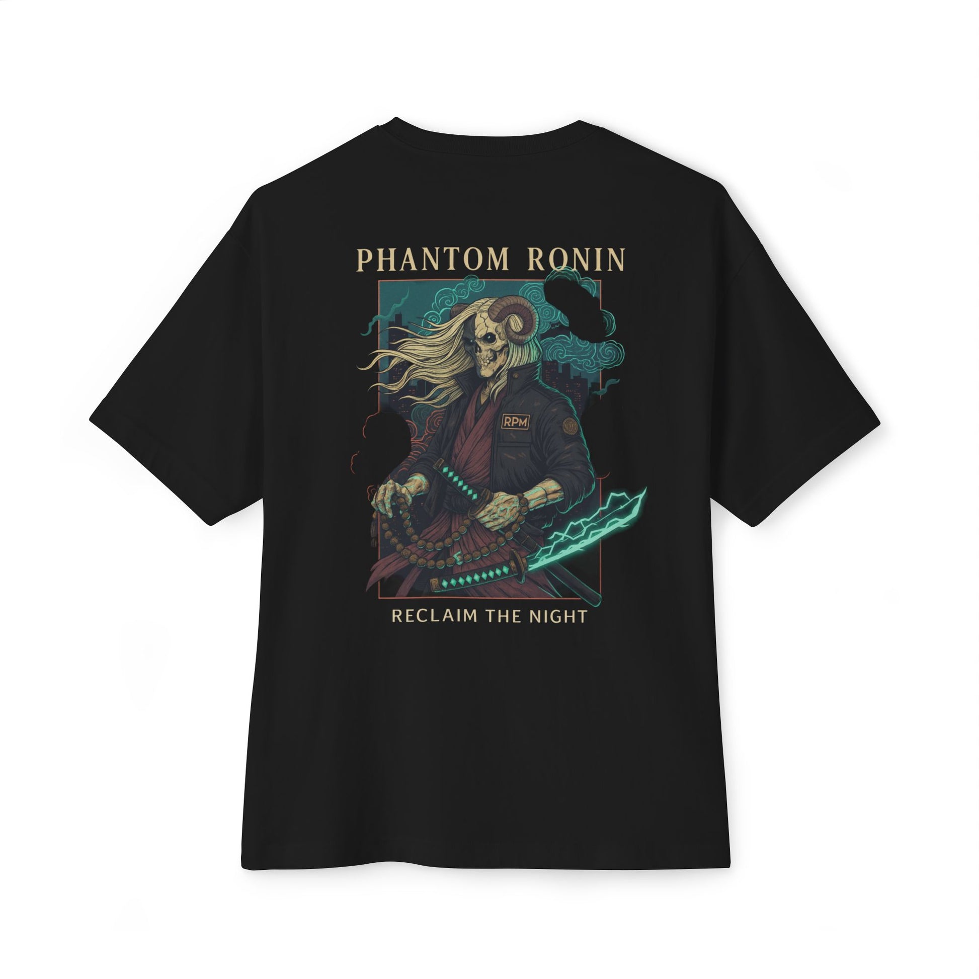 Phantom Ronin Boxy Tee - Oversized Unisex Shirt for Bold Style