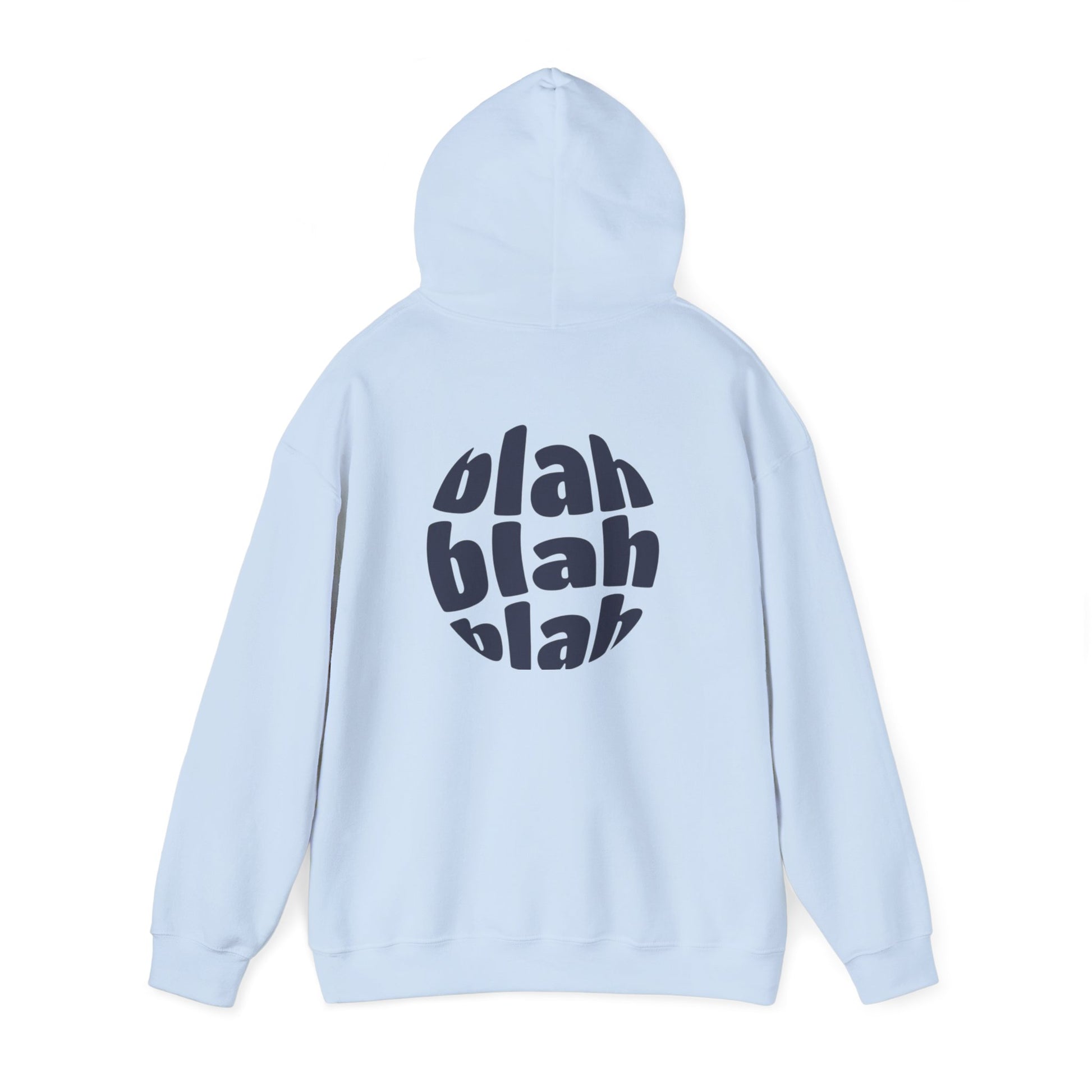 Chic Hoodie with Blah Design - Cozy Unisex Sweatshirt Perfect for Casual Outings, Gifts, Relaxation, Layering, Everyday Wear