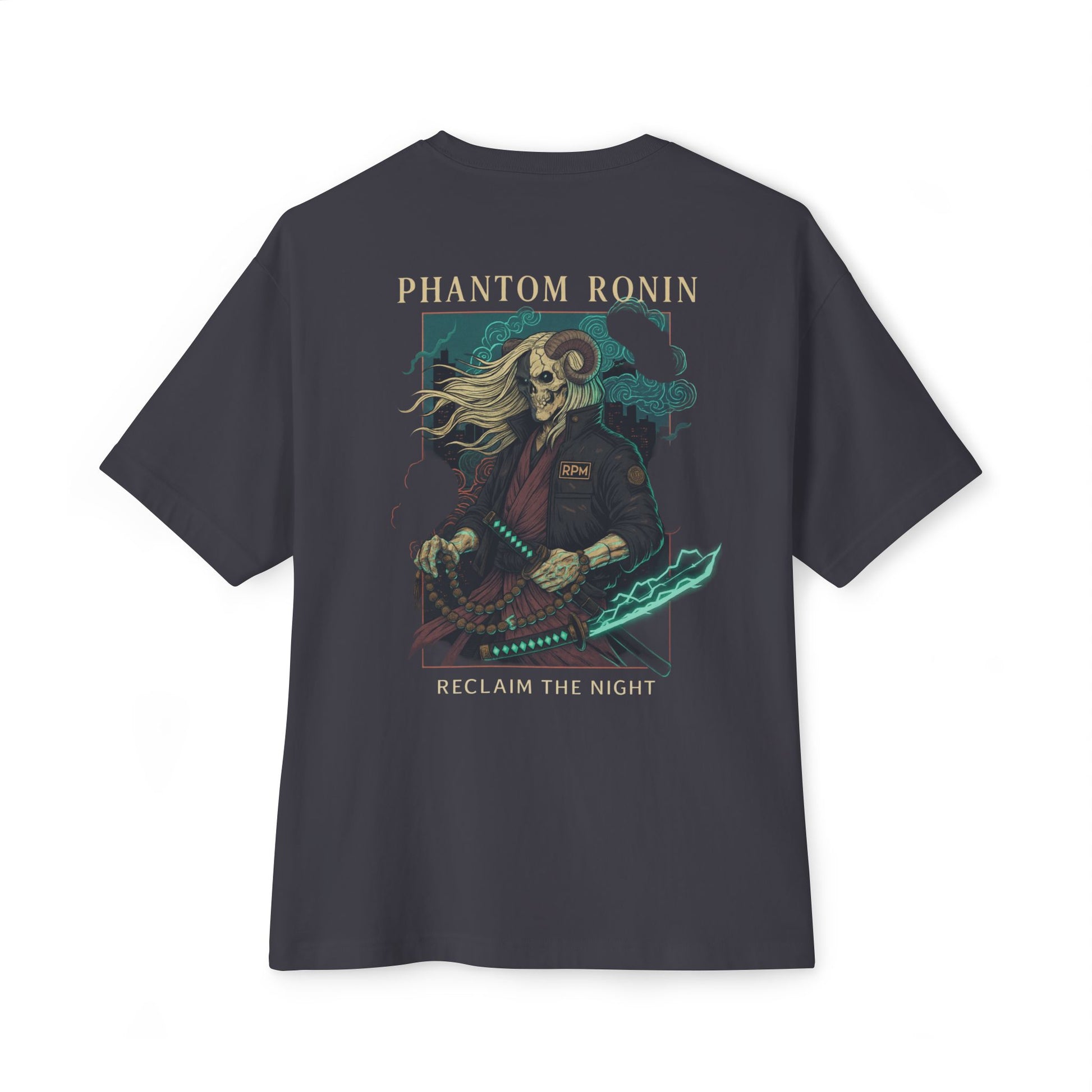 Phantom Ronin Boxy Tee - Oversized Unisex Shirt for Bold Style