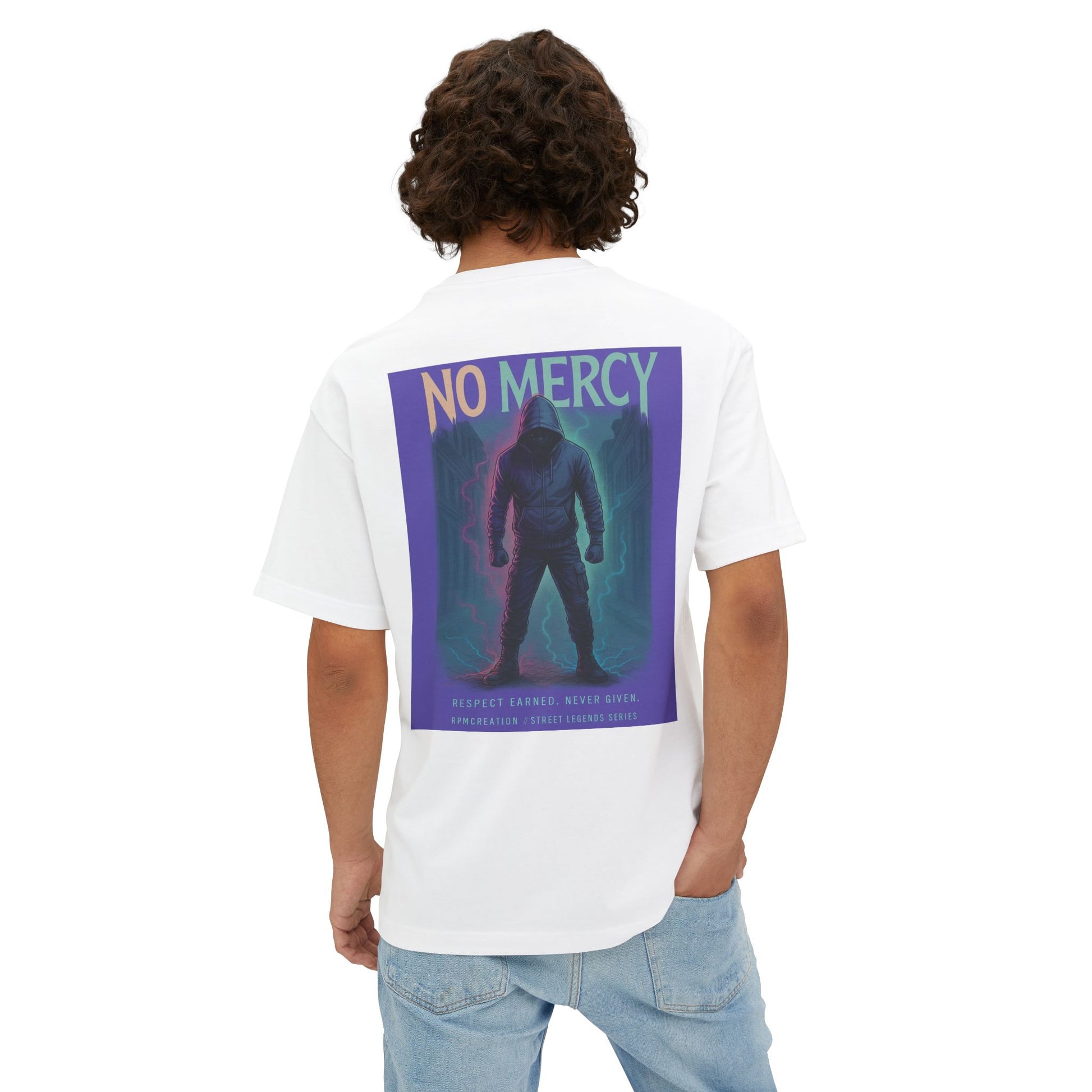 No Mercy Graphic Oversized Tee for Casual Streetwear