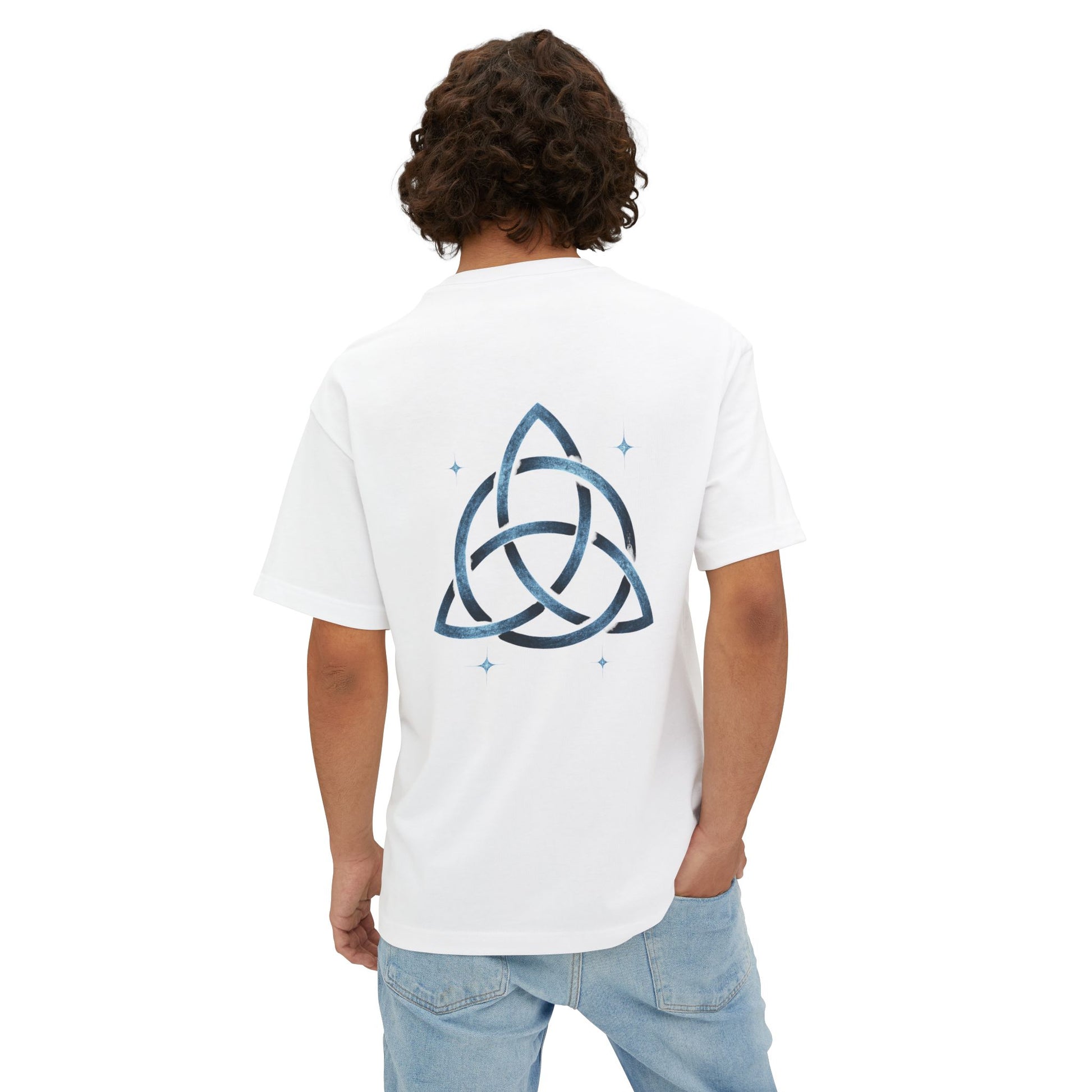 Boho Oversized Tee with Celtic Knot Design | Unisex Tee, Casual Style, Gift for Him/Her, Comfortable Wear, Summer Outfit, Festival Tee