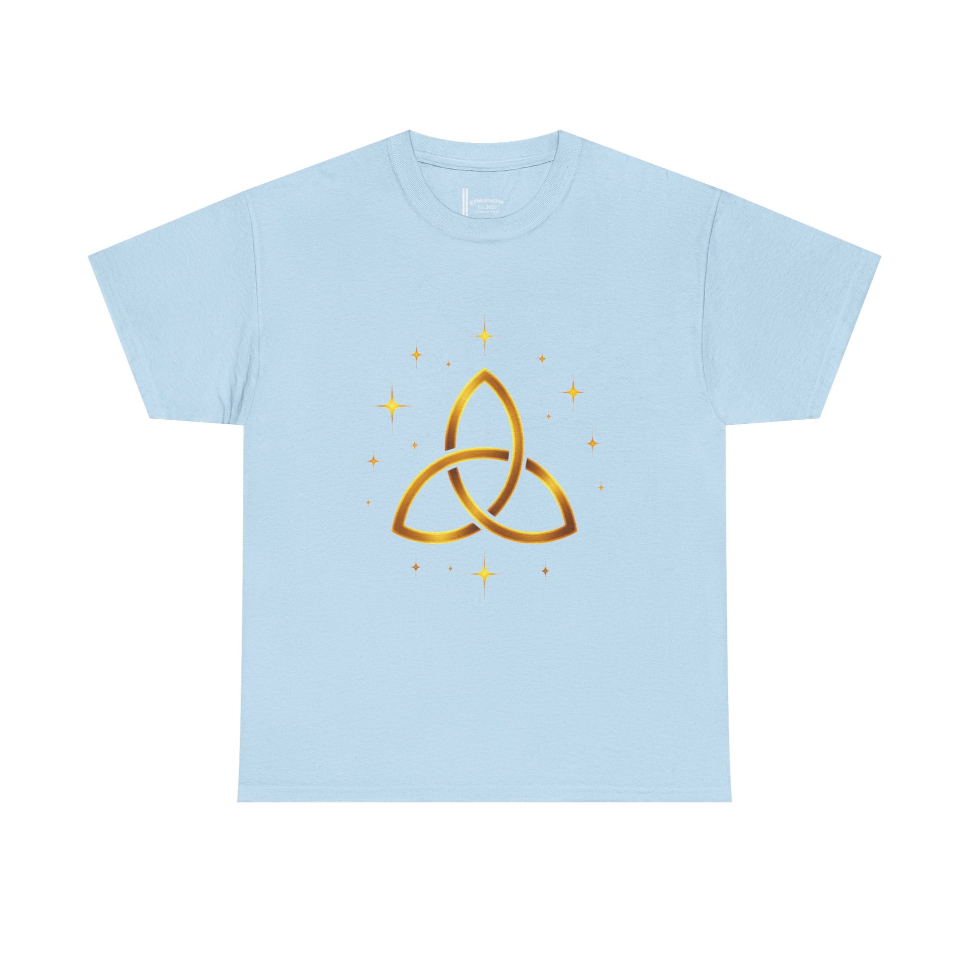 Trinity Symbol Unisex Heavy Cotton Tee | Spiritual Gift, Casual Wear, Festival Apparel, Eco-Friendly Clothing, Everyday Comfort
