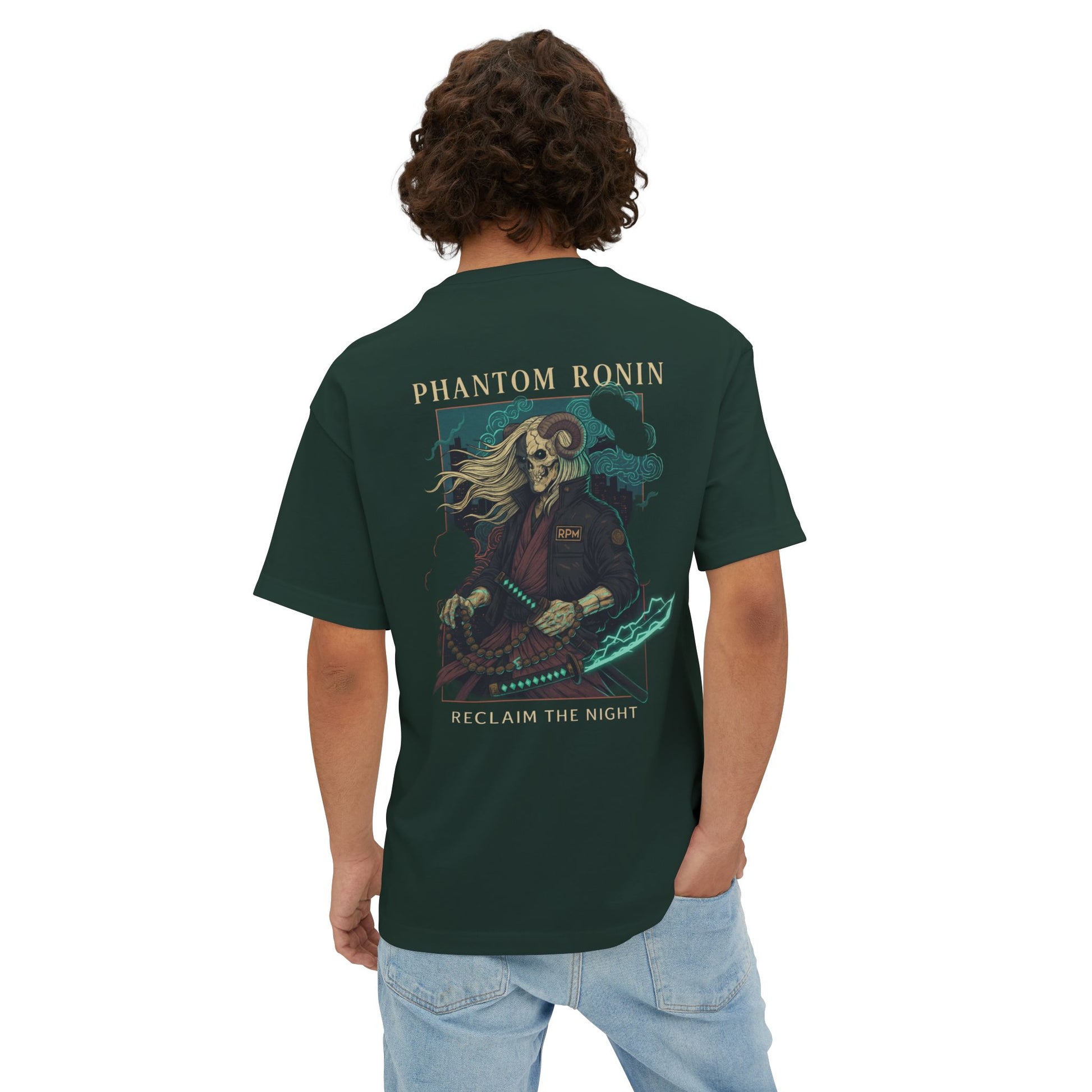 Phantom Ronin Boxy Tee - Oversized Unisex Shirt for Bold Style