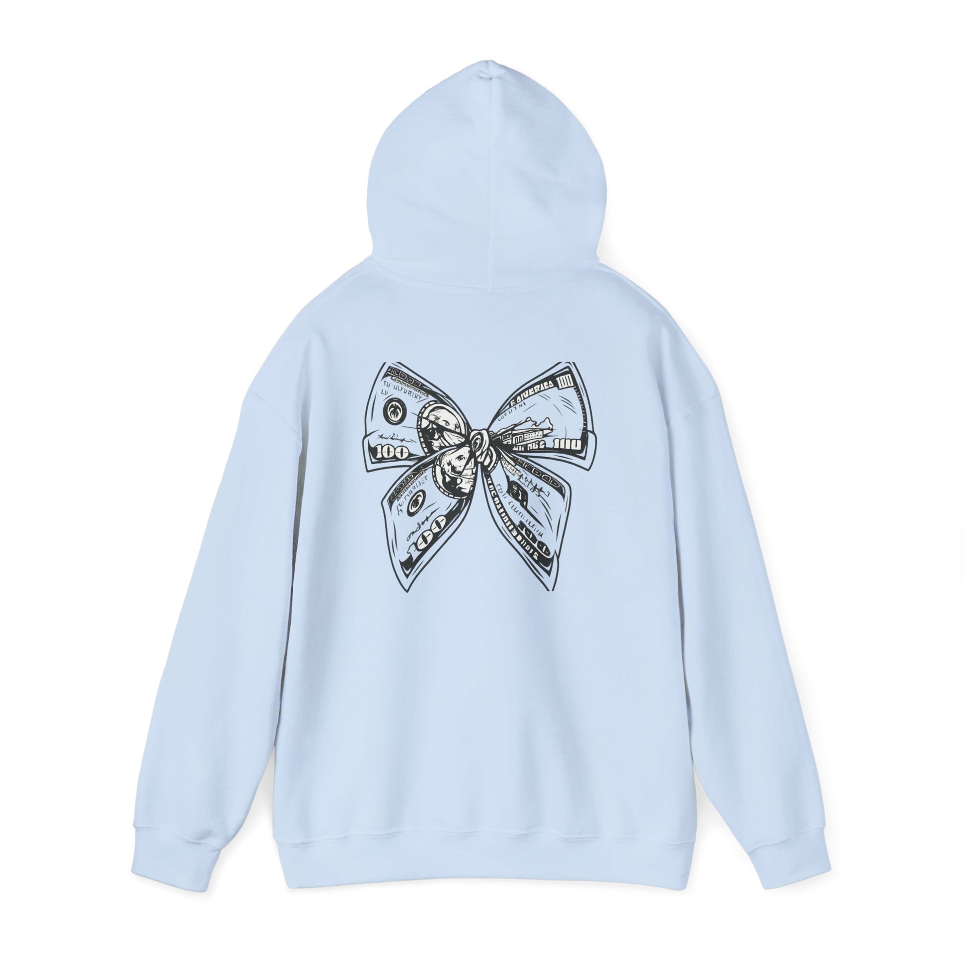 Rising Sun Hoodie with Money Bow Design | Cozy Unisex Sweatshirt for Chill Days, Gift for Friends, Streetwear, Spring Fashion