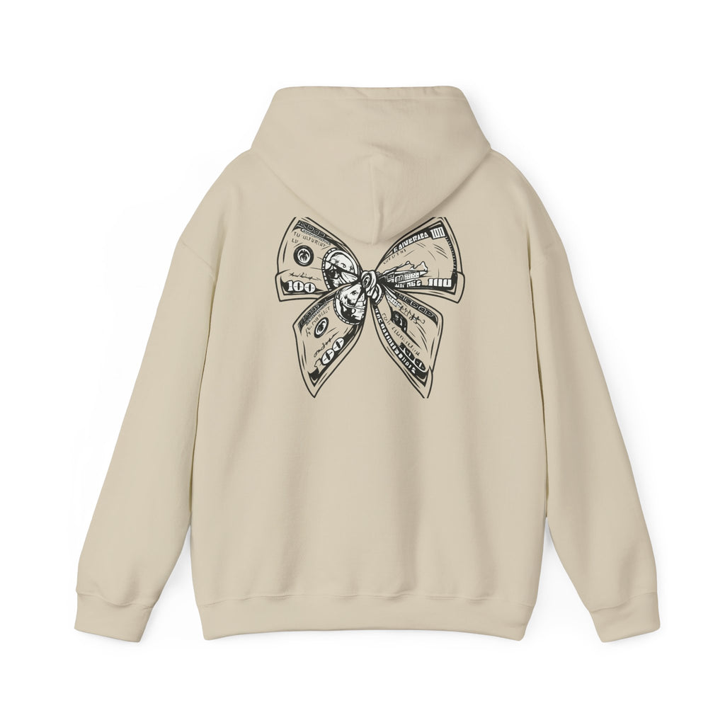 Rising Sun Hoodie with Money Bow Design | Cozy Unisex Sweatshirt for Chill Days, Gift for Friends, Streetwear, Spring Fashion