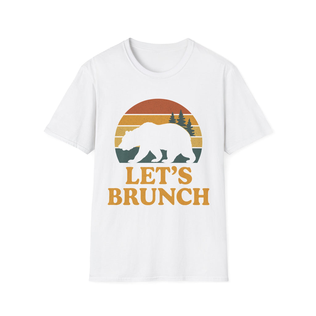 Brunch Bear Unisex Softstyle T-Shirt | Fun Weekend Vibes, Perfect Gift, Cozy Casual Wear, Nature Lover Tee, Summer Apparel