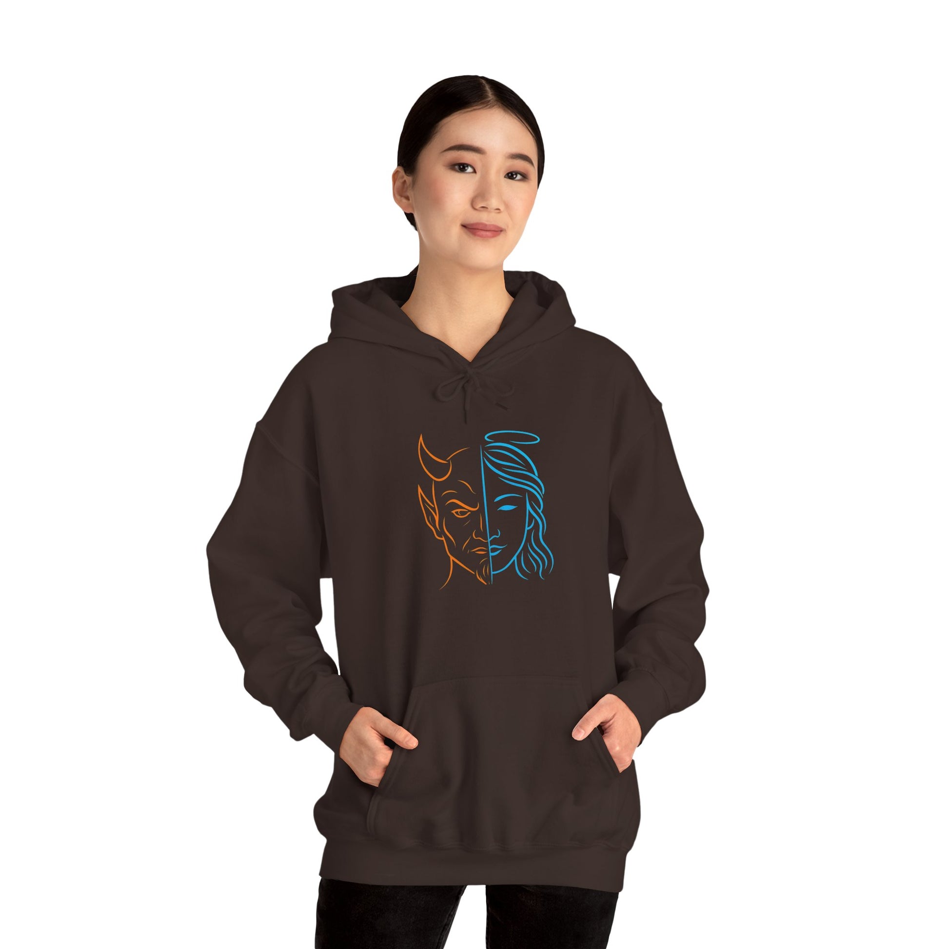 Duality Inspired Hoodie, Unisex Heavy Blend Sweatshirt, Balance is Beauty Apparel, Cozy Fashion, Gift for Her/Him, Casual Wear, Trendy [...]