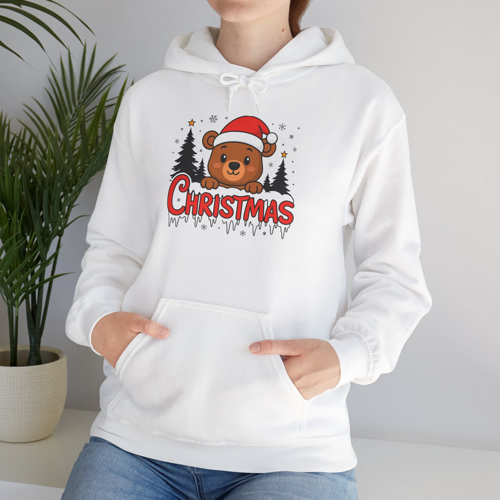 Christmas Bear Hoodie — Cute Santa Bear Holiday Sweatshirt