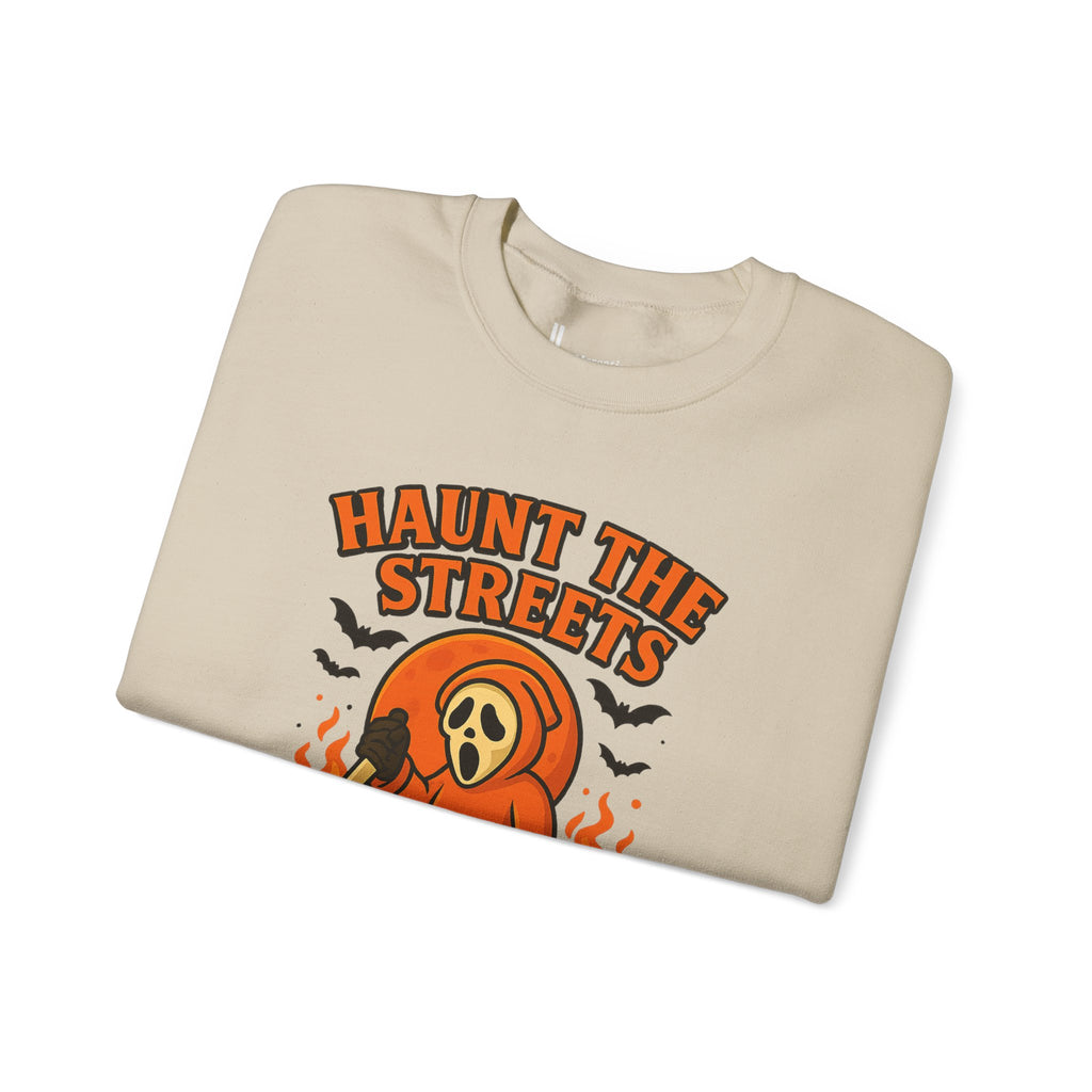 Halloween Crewneck Sweatshirt - Haunt the Streets Design