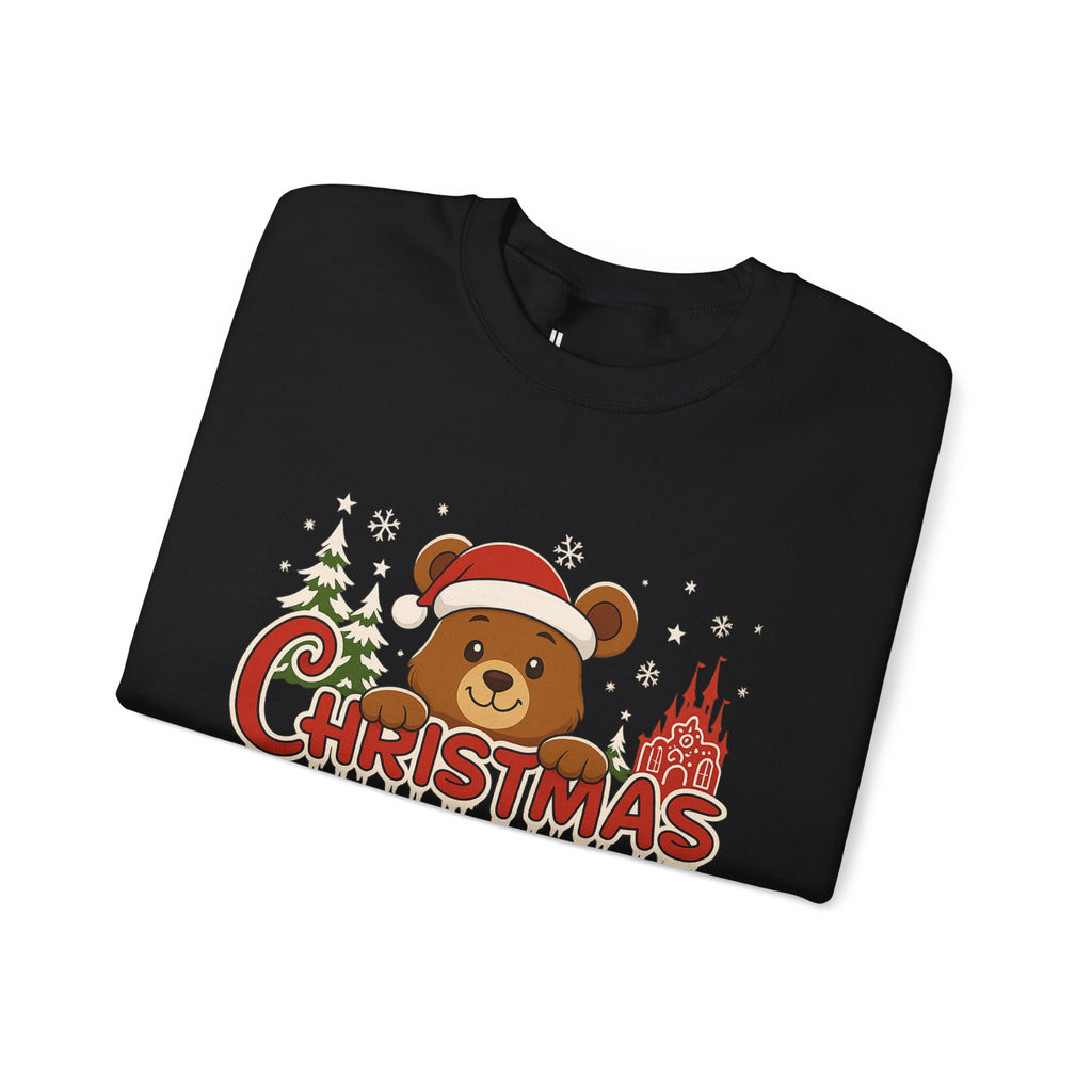 Christmas Bear Crewneck Sweatshirt — Cute Santa Teddy Holiday Sweater
