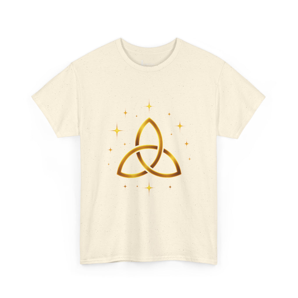 Trinity Symbol Unisex Heavy Cotton Tee | Spiritual Gift, Casual Wear, Festival Apparel, Eco-Friendly Clothing, Everyday Comfort