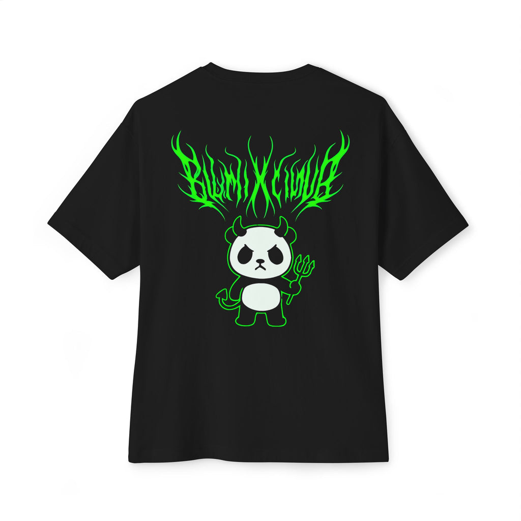 Unisex Graphic Oversized Tee: Punk Panda Design, Comfortwear, Street Fashion, Casual Style, Gift for Friends