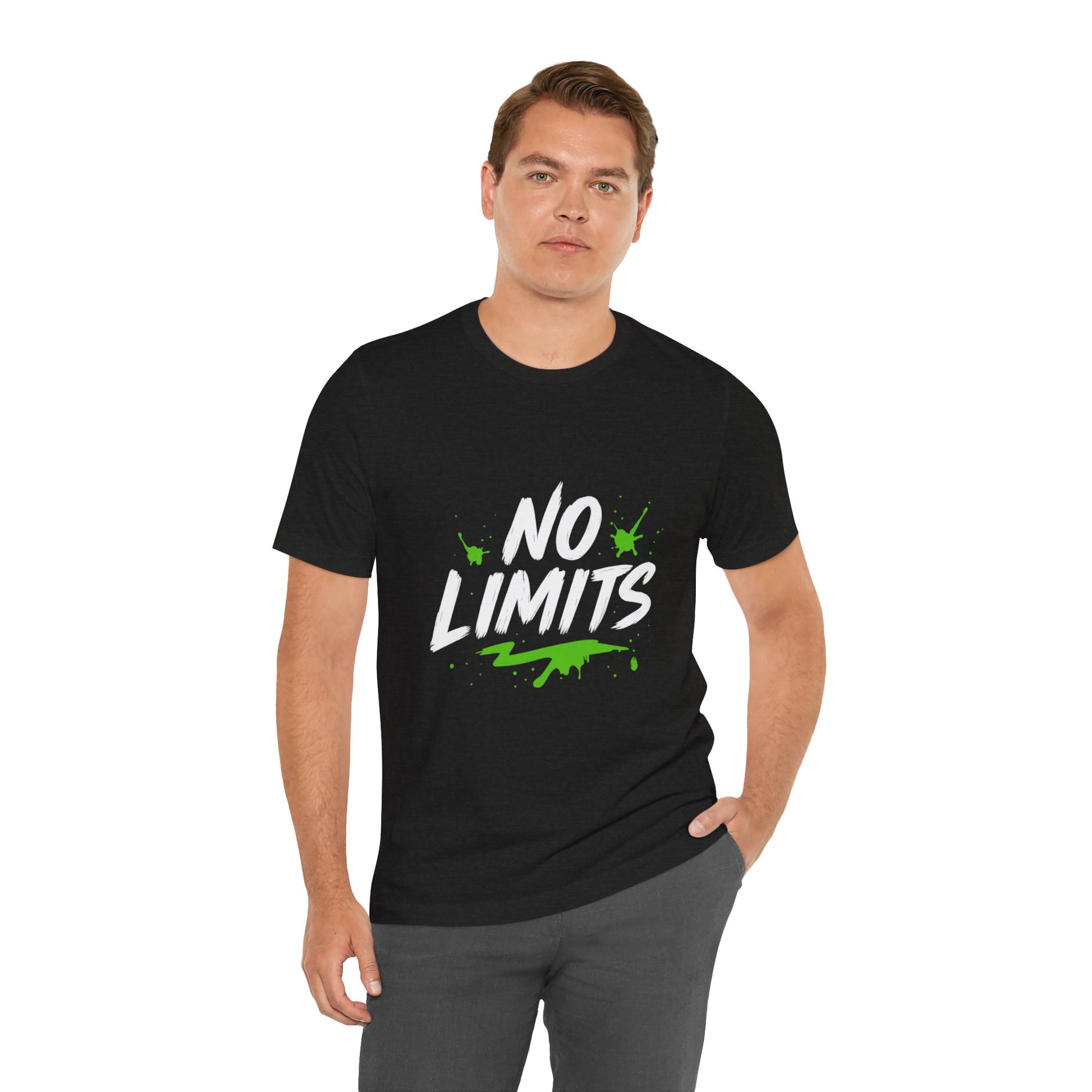 No Limits Unisex Tee - Trendy Graphic T-Shirt for Men & Women, Casual Wear, Gift for Adventurers, Motivational Apparel
