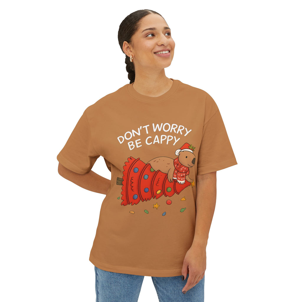 Don’t Worry Be Cappy Capybara Tee — Cute Holiday Capy Shirt
