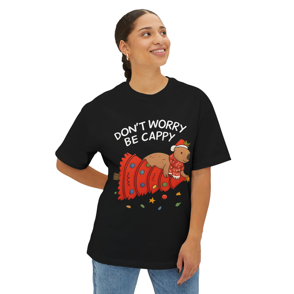 Don’t Worry Be Cappy Capybara Tee — Cute Holiday Capy Shirt