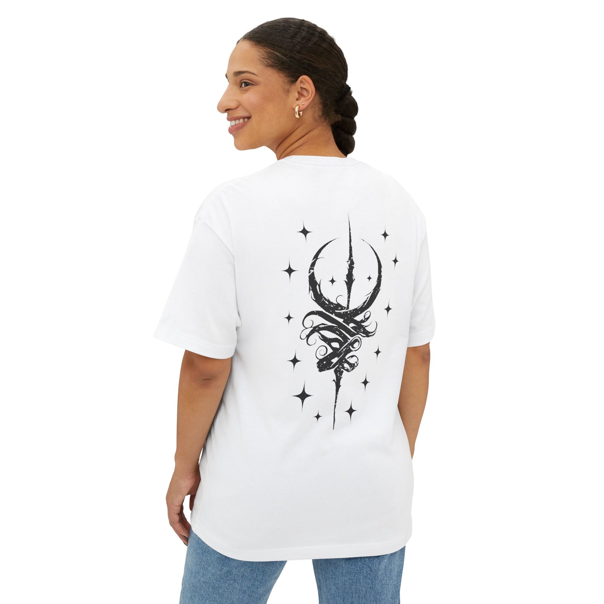Unisex Oversized Boxy Tee with Cosmic Design, Comfortable Streetwear, Graphic Tee for Casual Outings, Gift for Space Lovers, Perfect [...]