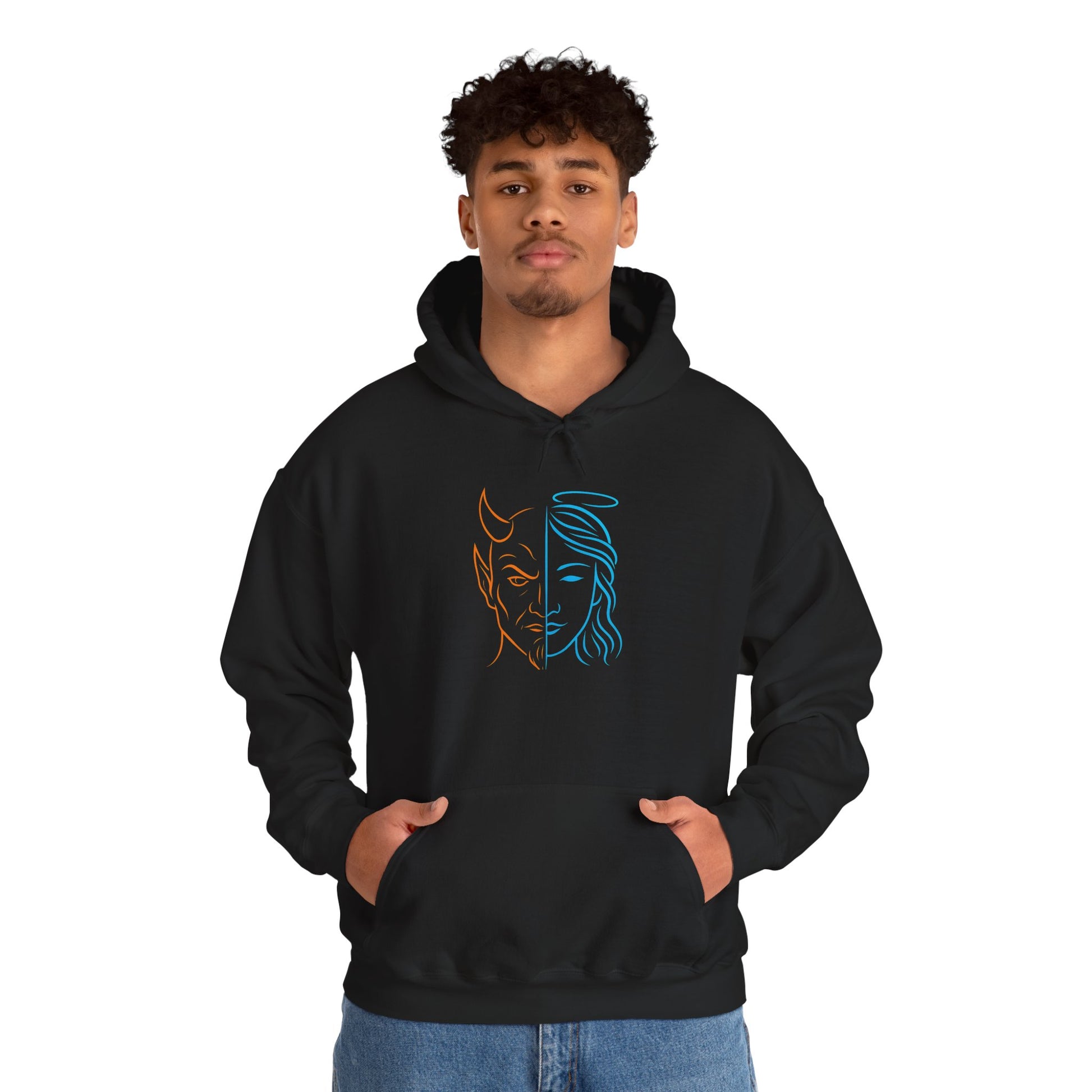 Duality Inspired Hoodie, Unisex Heavy Blend Sweatshirt, Balance is Beauty Apparel, Cozy Fashion, Gift for Her/Him, Casual Wear, Trendy [...]