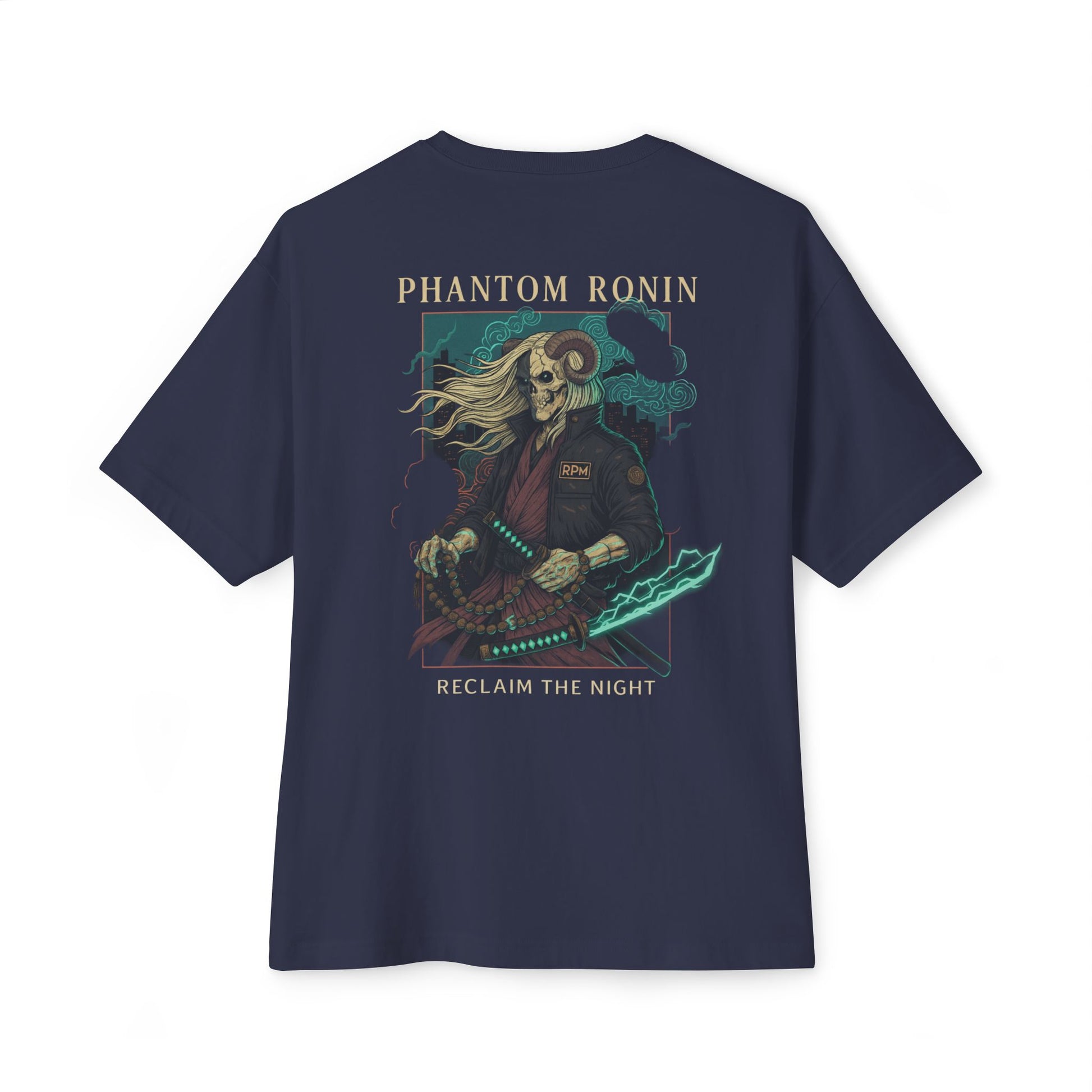 Phantom Ronin Boxy Tee - Oversized Unisex Shirt for Bold Style