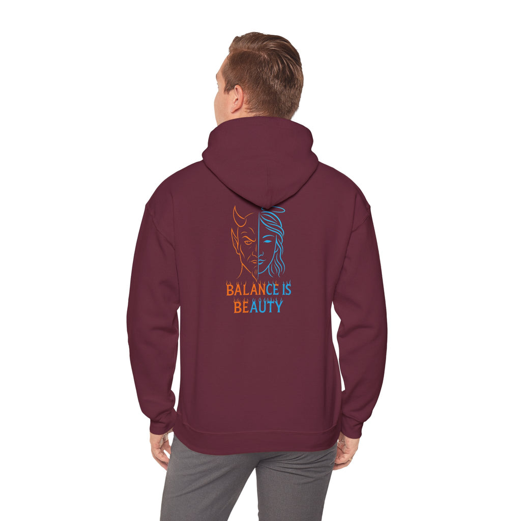 Duality Inspired Hoodie, Unisex Heavy Blend Sweatshirt, Balance is Beauty Apparel, Cozy Fashion, Gift for Her/Him, Casual Wear, Trendy [...]